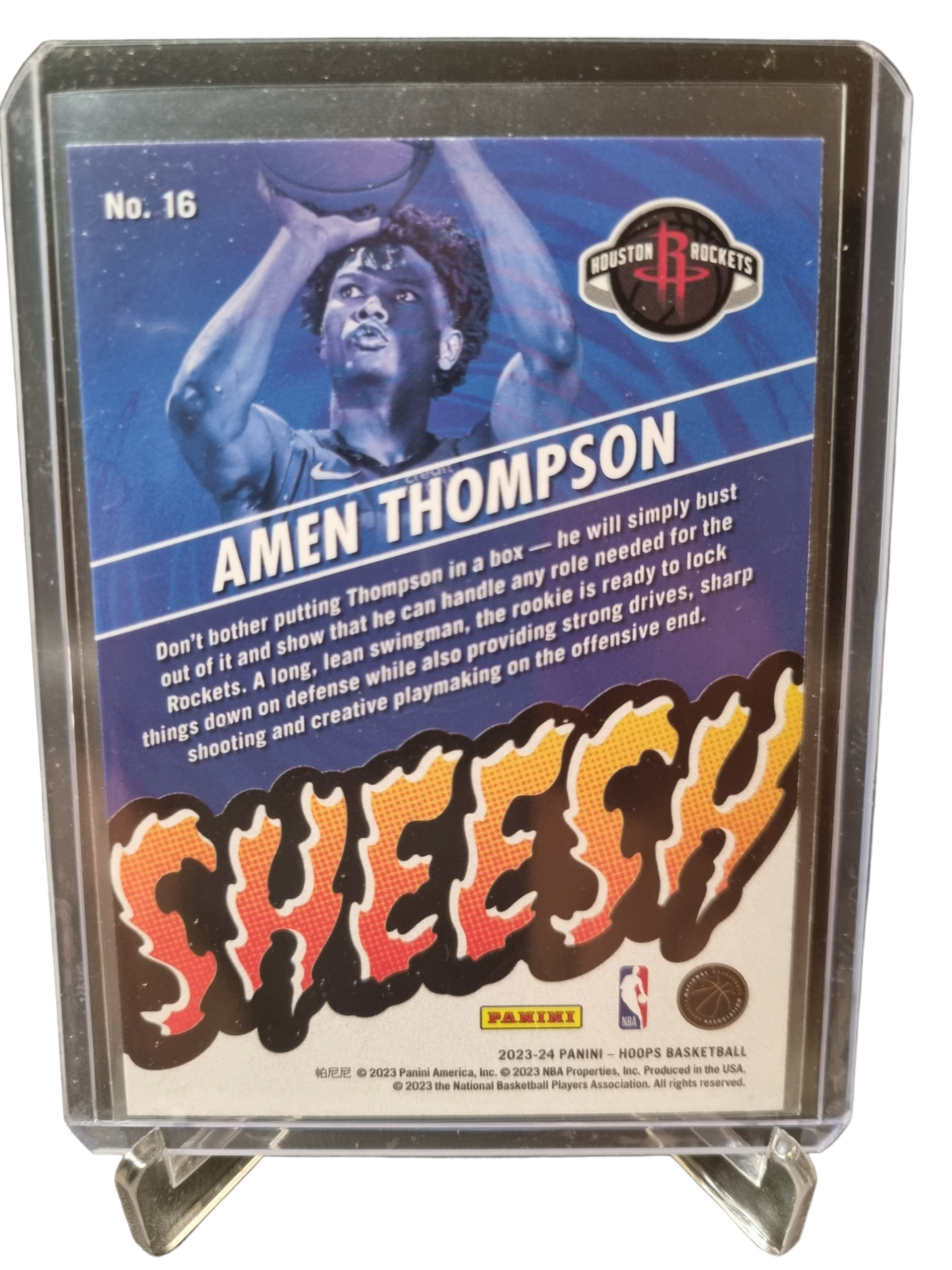 2023-24 Hoops #16 Amen Thompson Rookie Card Sheesh