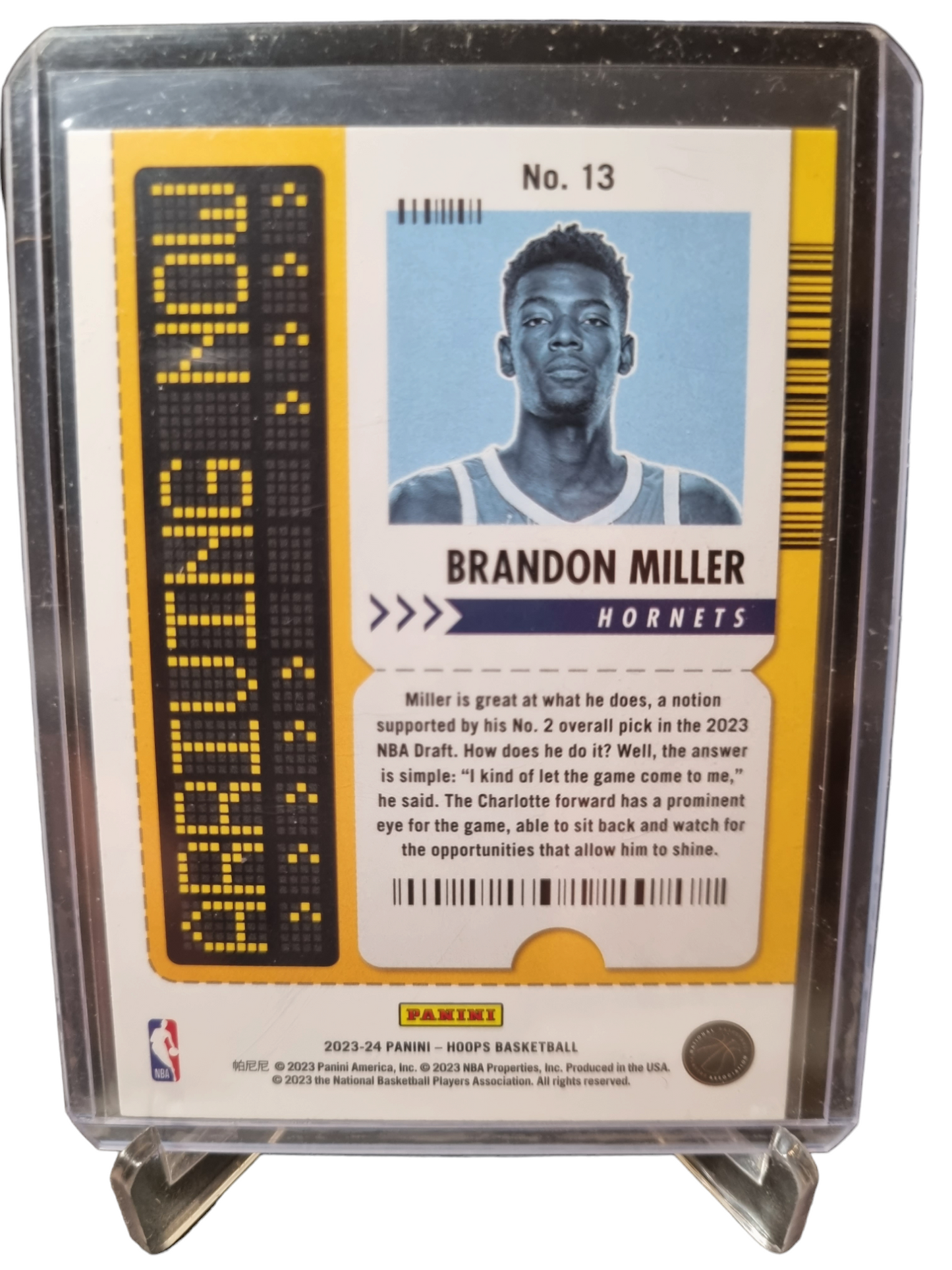 2023-24 Panini Hoops #13 Brandon Miller Rookie Card Arriving Now