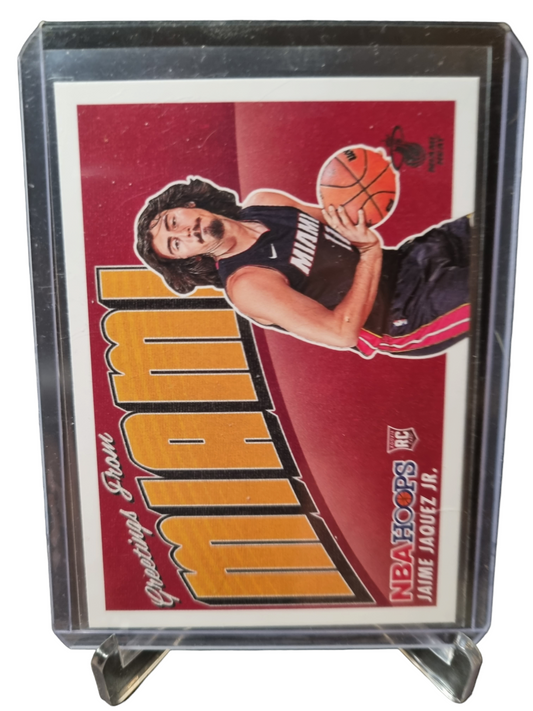 2023-24 Panini Hoops #2 Jamie Jaquez JR Rookie Card Greetings From Miami