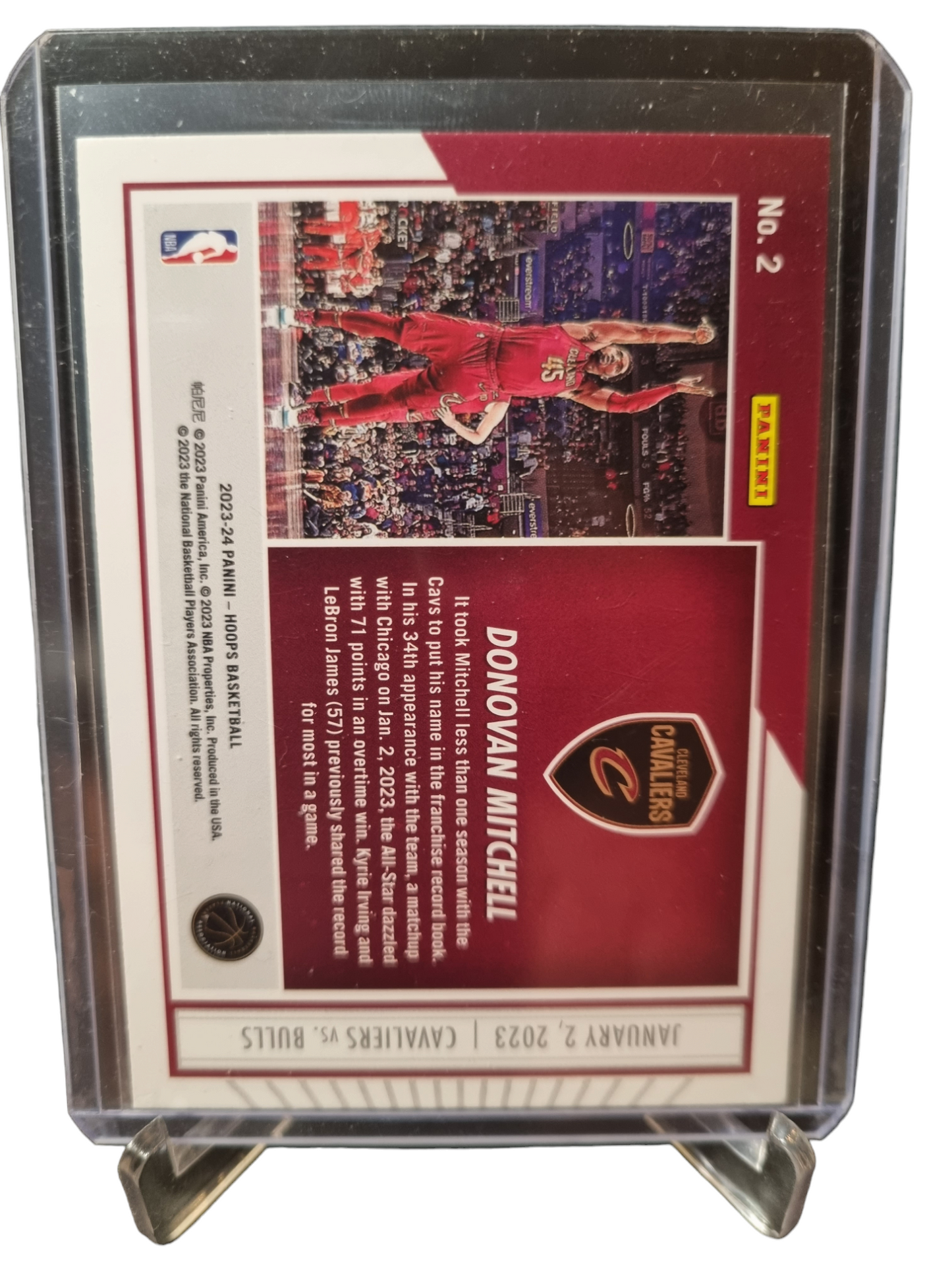 2023-24 Panini Hoops #2 Donovan Mitchell Highlights Holo Franchise Best