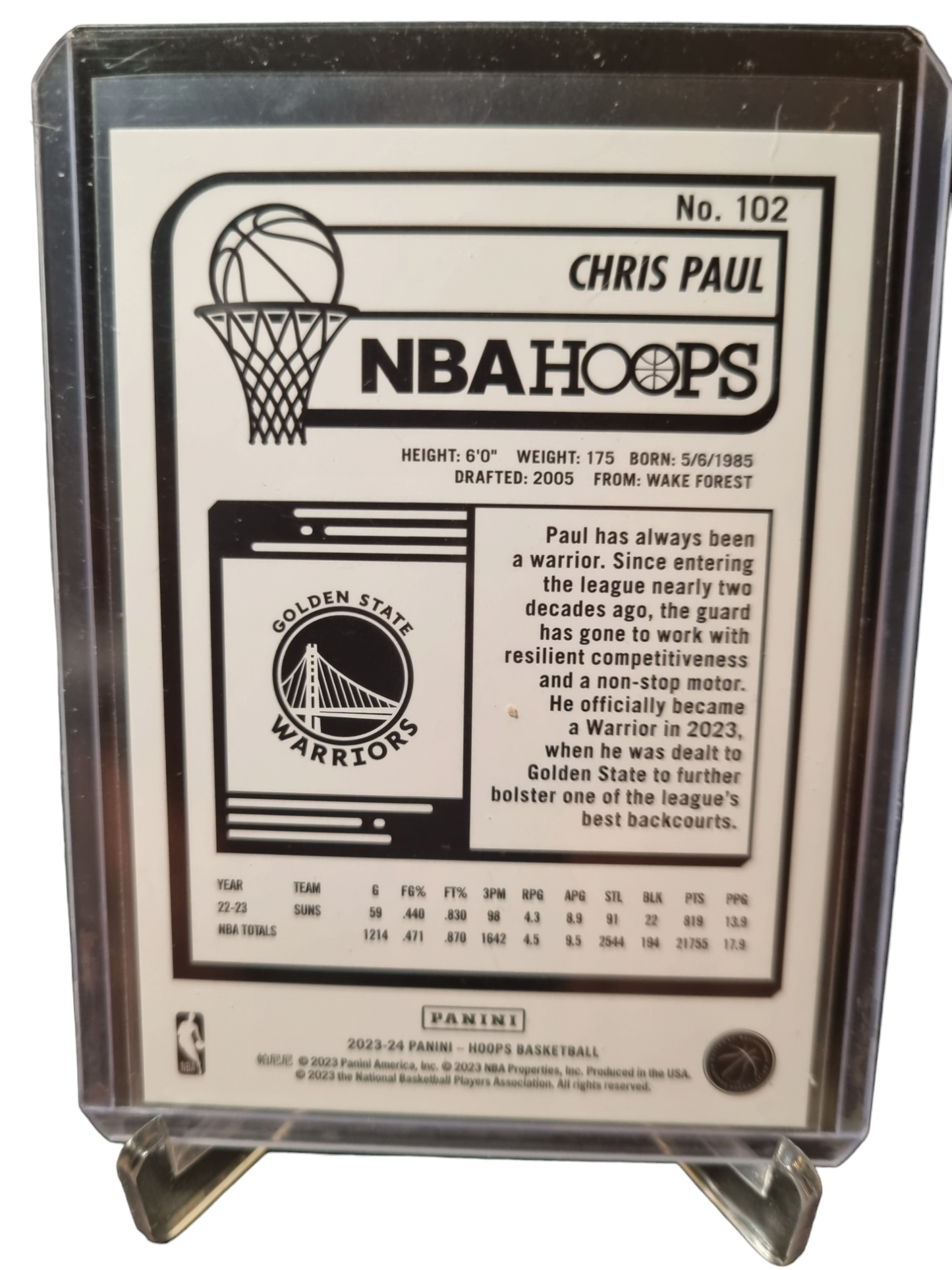 2023-24 Panini Hoops #102 Chris Paul Green Holo 61/99