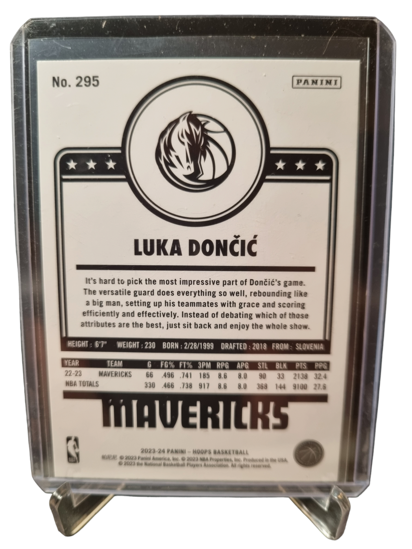 2023-24 Panini Hoops #295 Luka Doncic