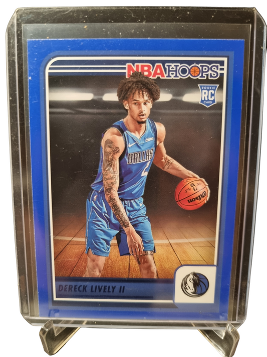 2023-24 Panini Hoops #241 Dereck Lively II Rookie Card Blue