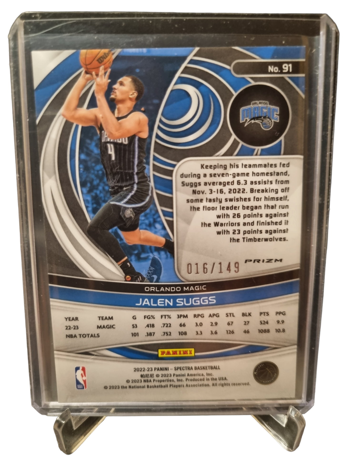 2022-23 Panini Spectra #91 Jalen Suggs Prizm 016/149