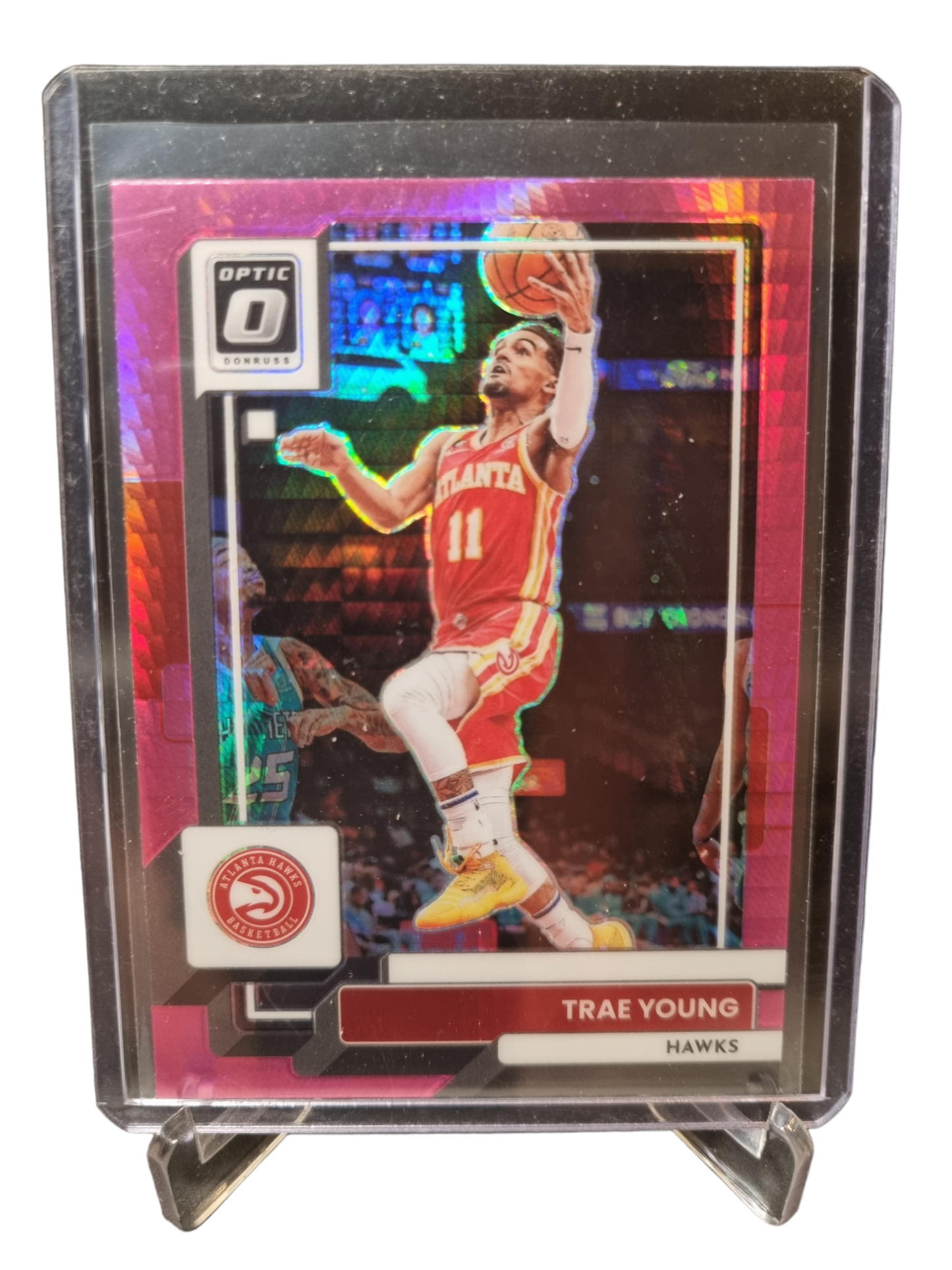 2022-23 Panini Donruss Optic #127 Trae Young Pink Prizm