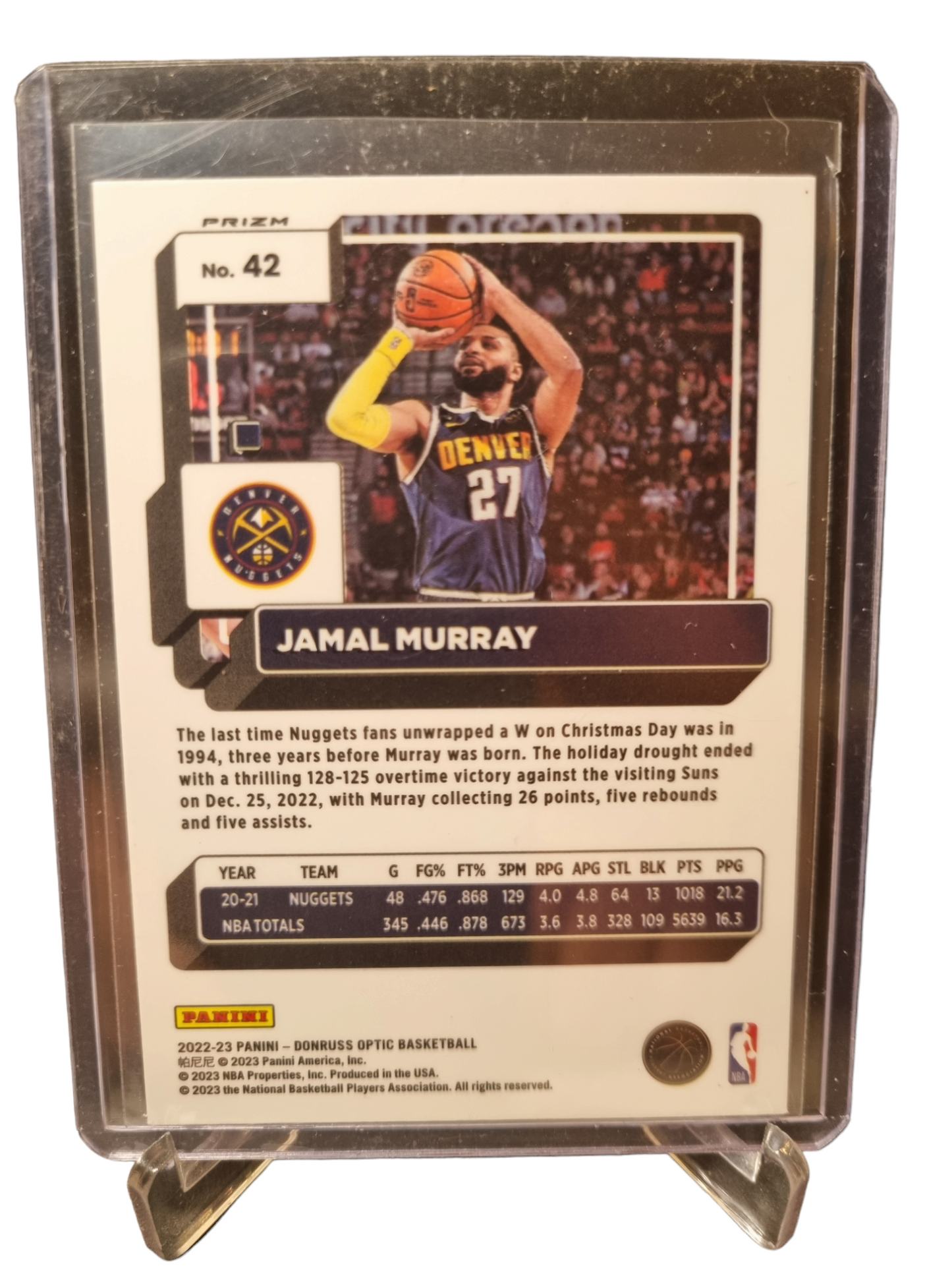 2022-23 Panini Donruss Optic #42 Jamal Murray Silver Prizm