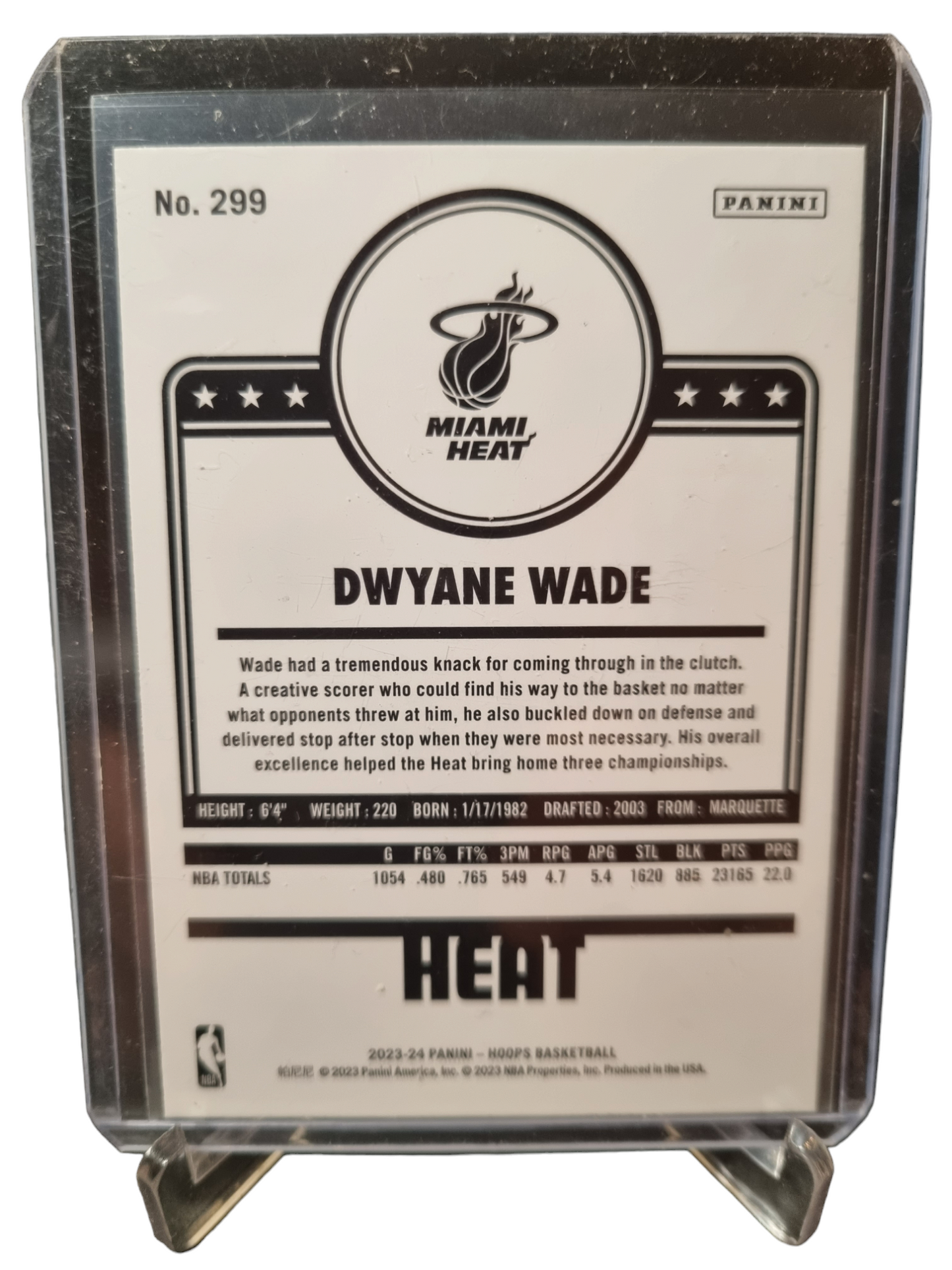 2023-24 Panini Hoops #299 Dwyane Wade