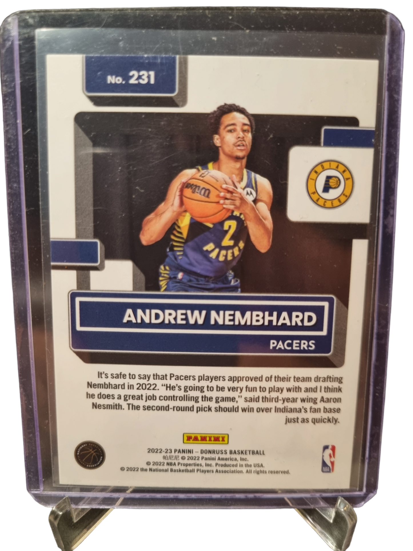 2022-23 Panini Donruss #231 Andrew Nembhard Rated Rookie Green Laser