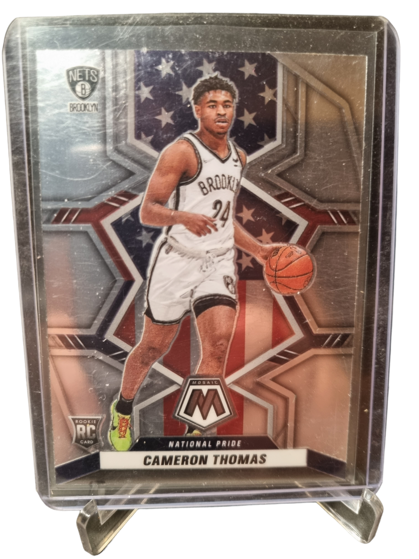 2021-22 Panini Prizm #255 Cameron Thomas Rookie Card National Pride