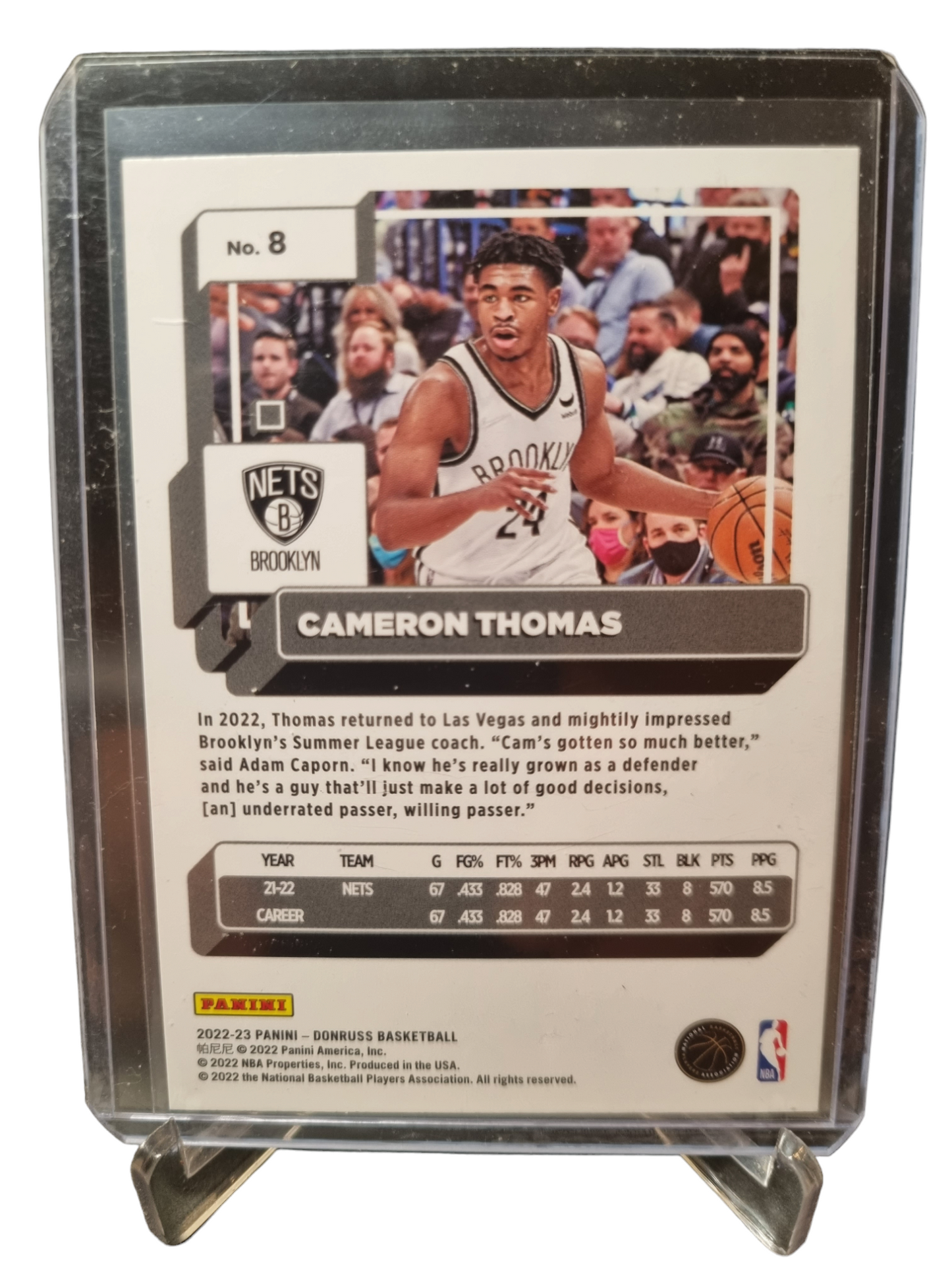 2021-22 Panini Donruss #8 Cameron Thomas Green Laser