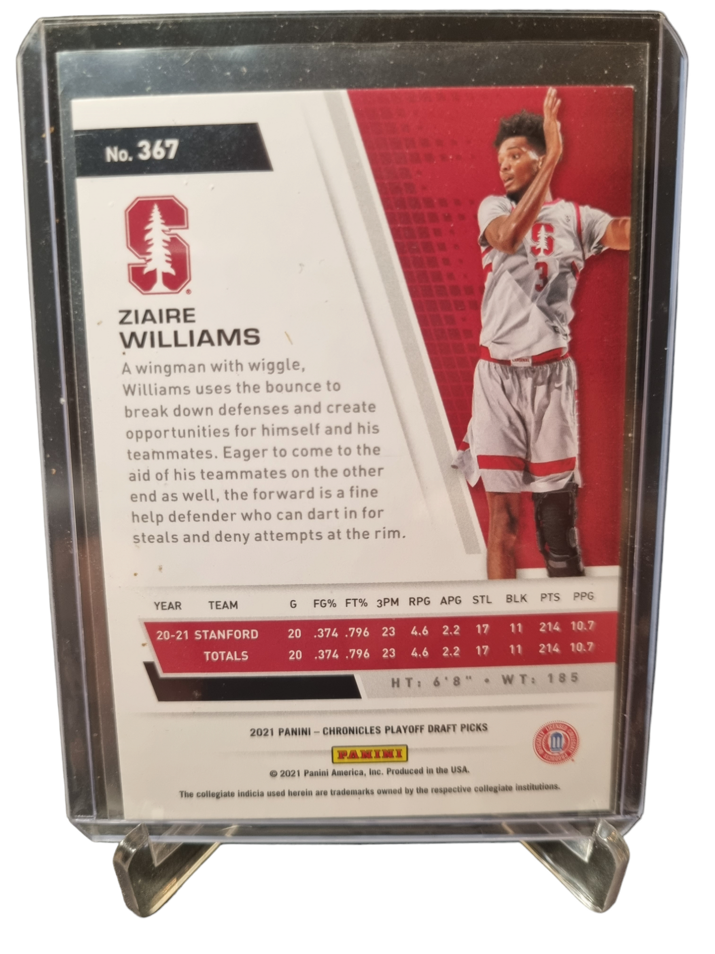 2021-22 Panini Chronicles Playoff #367 Ziaire Williams Rookie Card Draft Picks