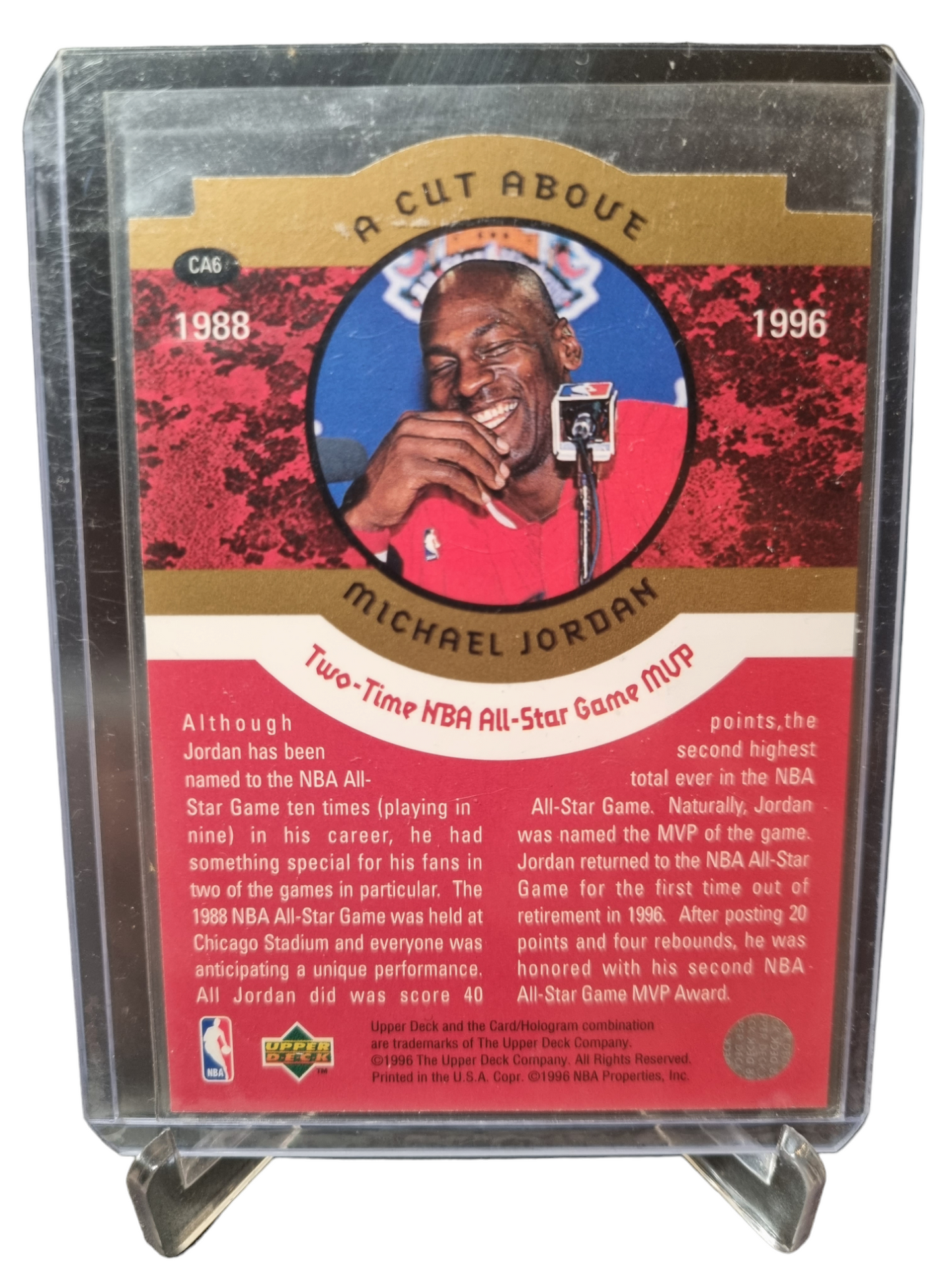 1996 Upper Deck # CA6 Michael Jordan A Cut Above