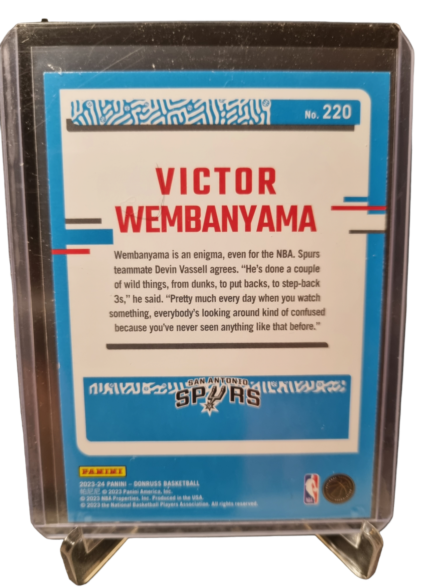 2023-24 Donruss #220 Victor Wembanyama Rookie Card Rated Rookie