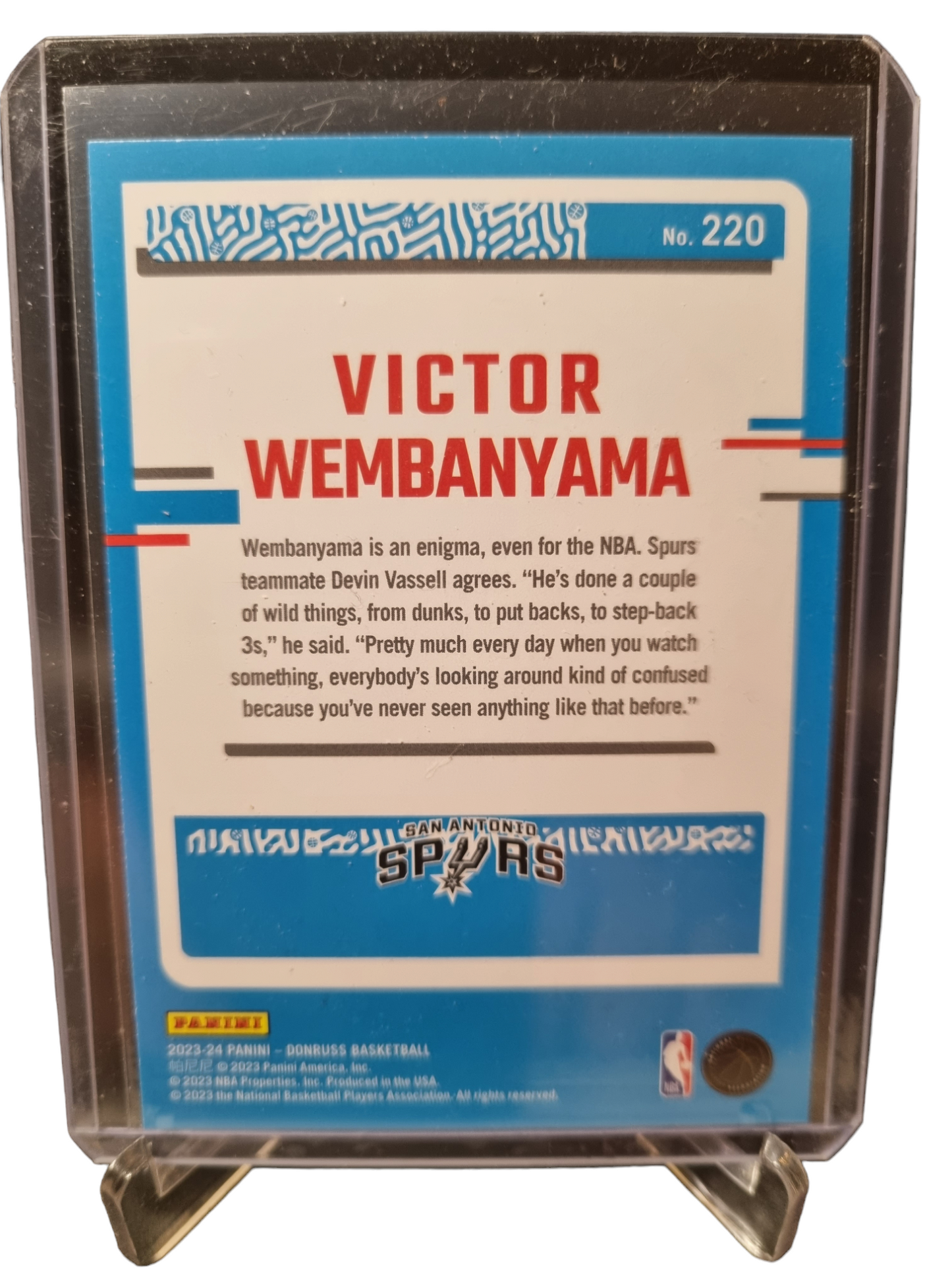 2023-24 Donruss #220 Victor Wembanyama Rookie Card Rated Rookie Press Proof