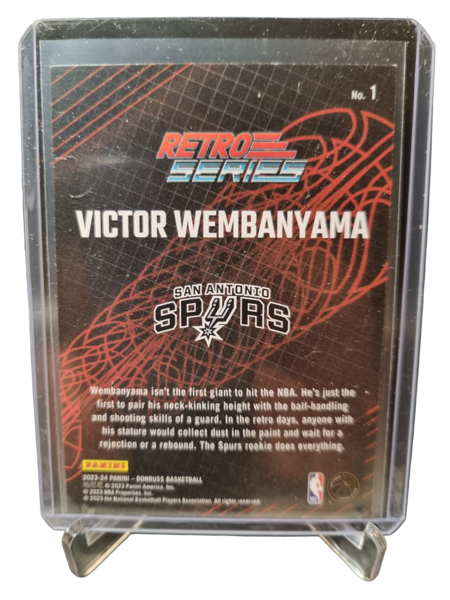 2023-24 Donruss #1 Victor Wembanyama Rookie Card Retro Series Gold Press Proof