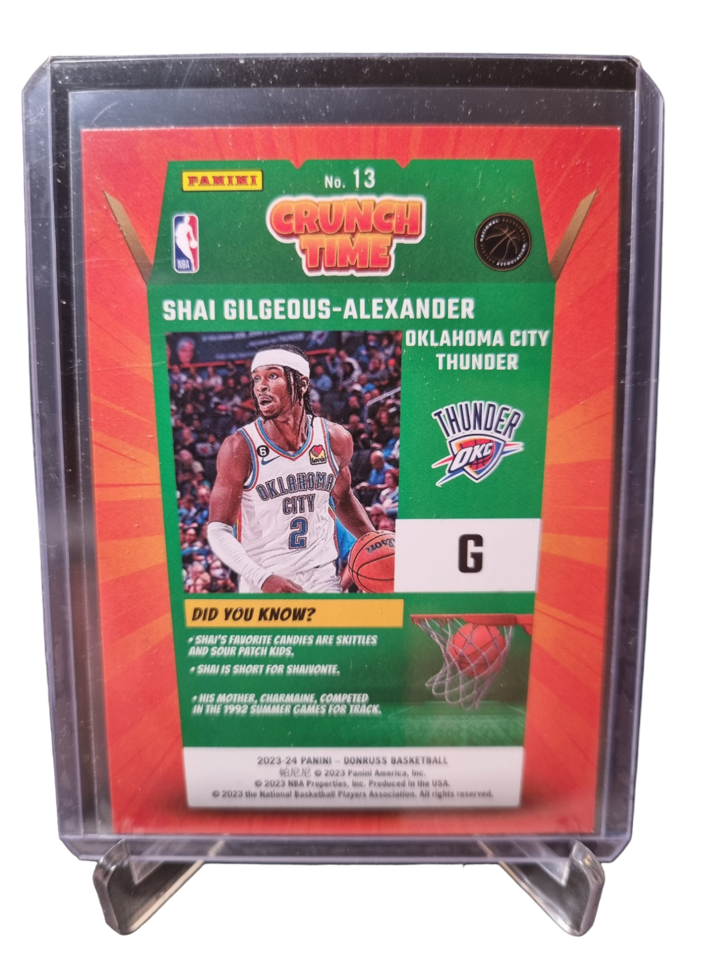 2023-24 Panini Donruss #13 Shai Gilgeous-Alexander Crunch Time