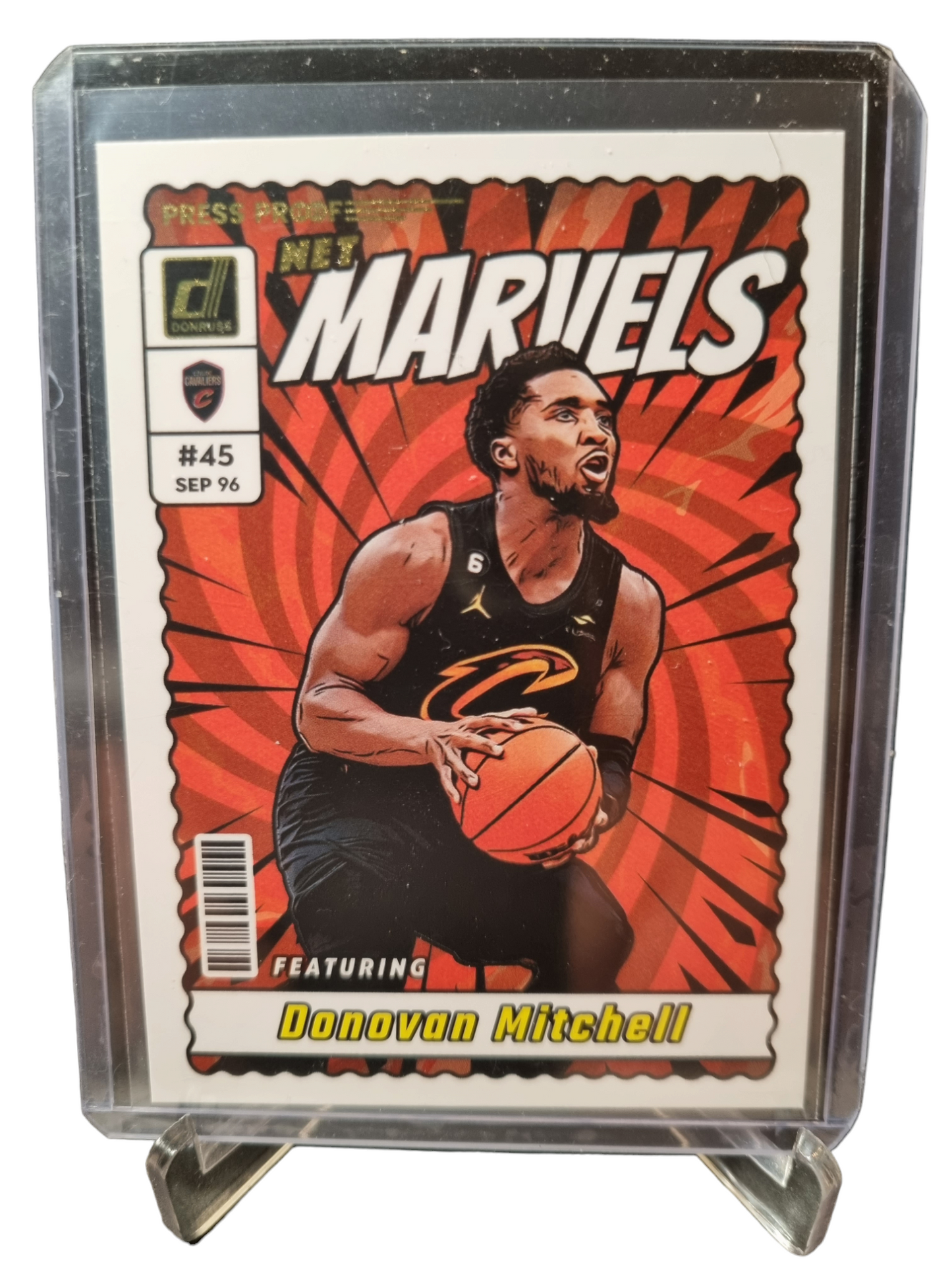 2023-24 Panini Donruss #15 Donovan Mitchell Zero Net Marvels Gold Press Proof