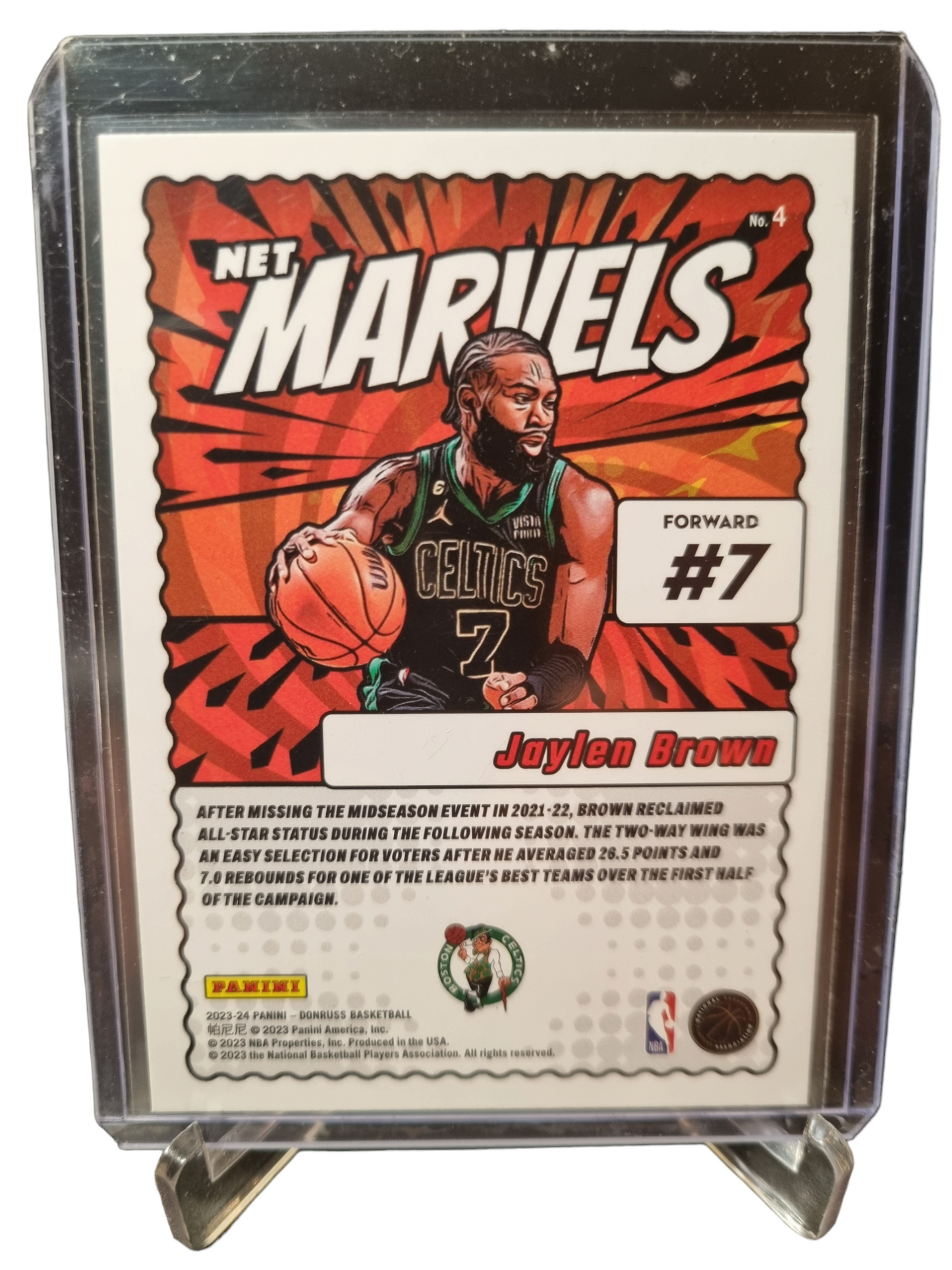 2023-24 Panini Donruss #4 Jaylen Brown Net Marvels