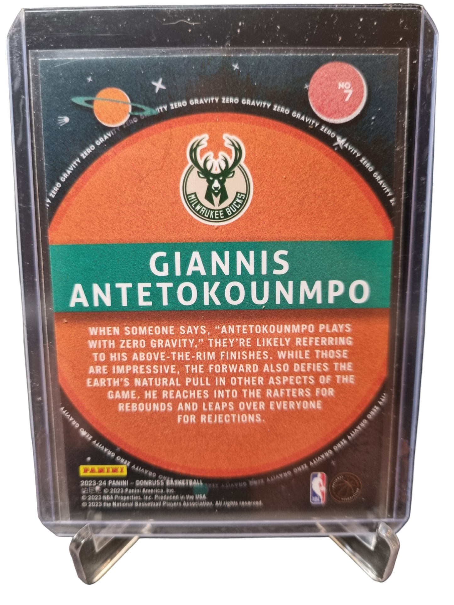 2023-24 Panini Donruss #7 Giannis Antetokounmpo Zero Gravity