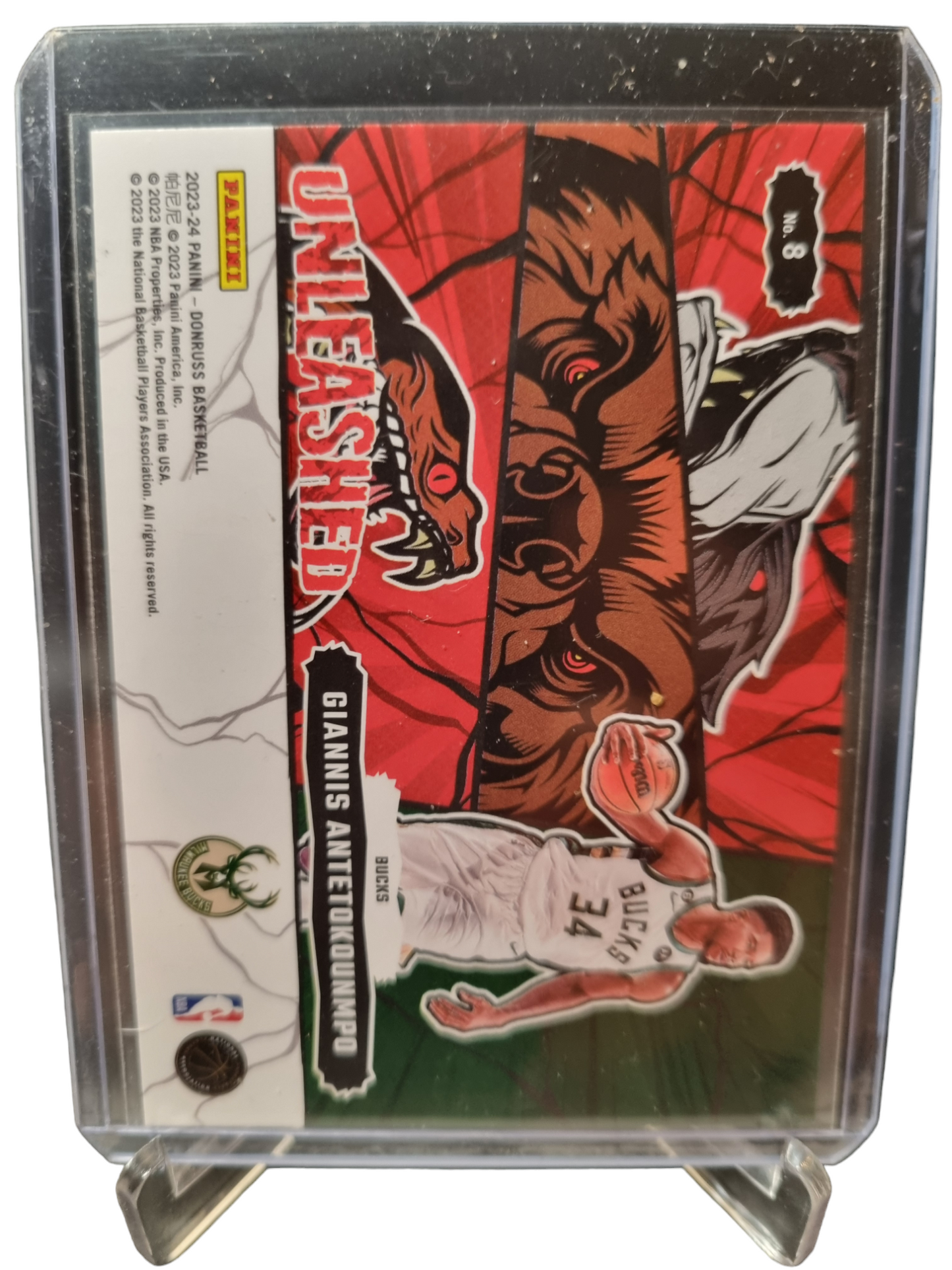 2023-24 Panini Donruss #8 Giannis Antetokounmpo Unleashed