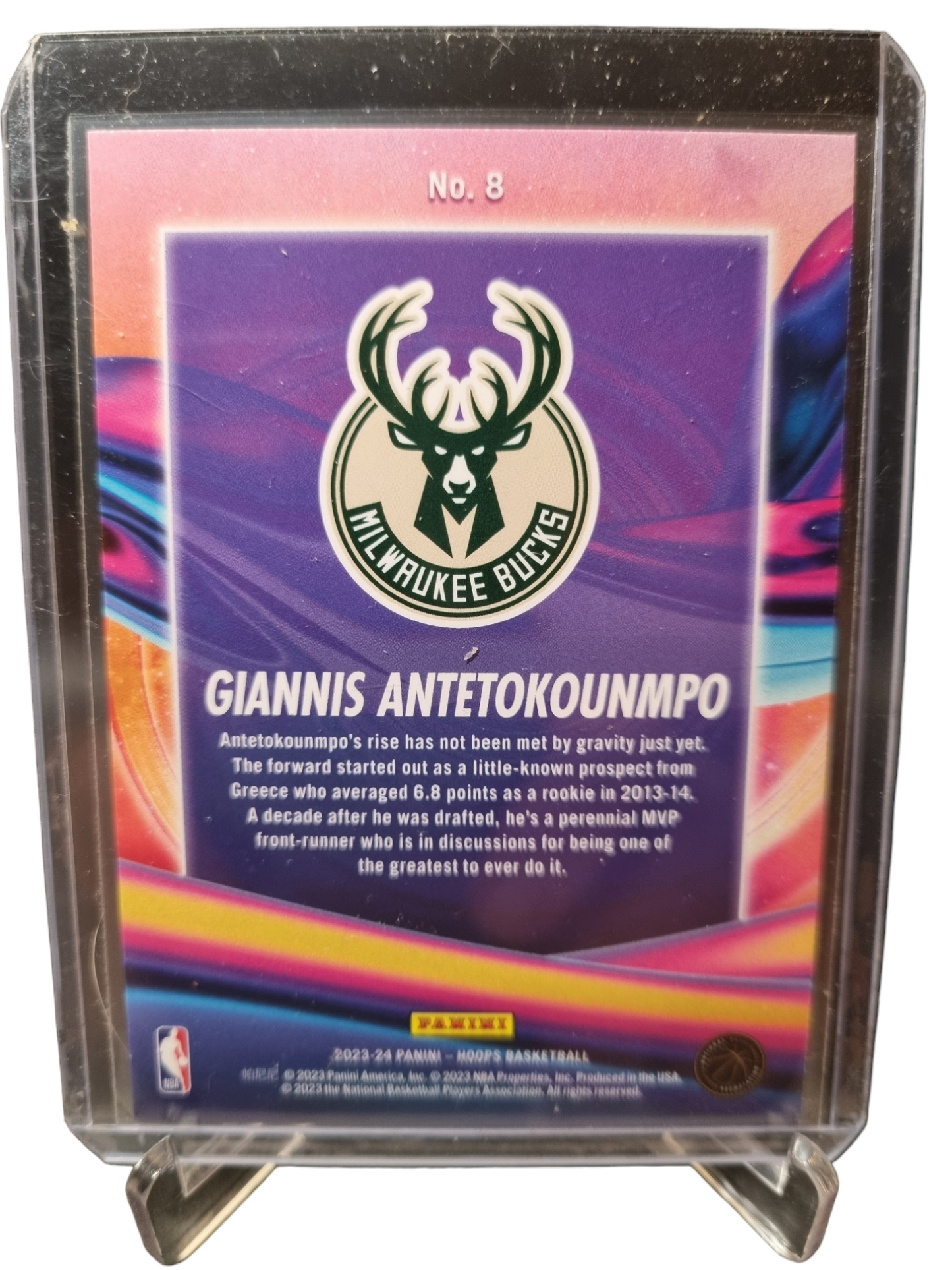 2023-24 Panini Hoops #8 Giannis Antetokounmpo Anti Gravity