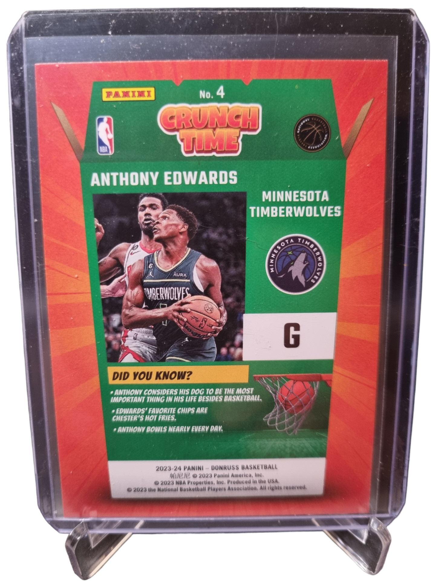 2023-24 Panini Donruss #4 Anthony Edwards Crunch Time