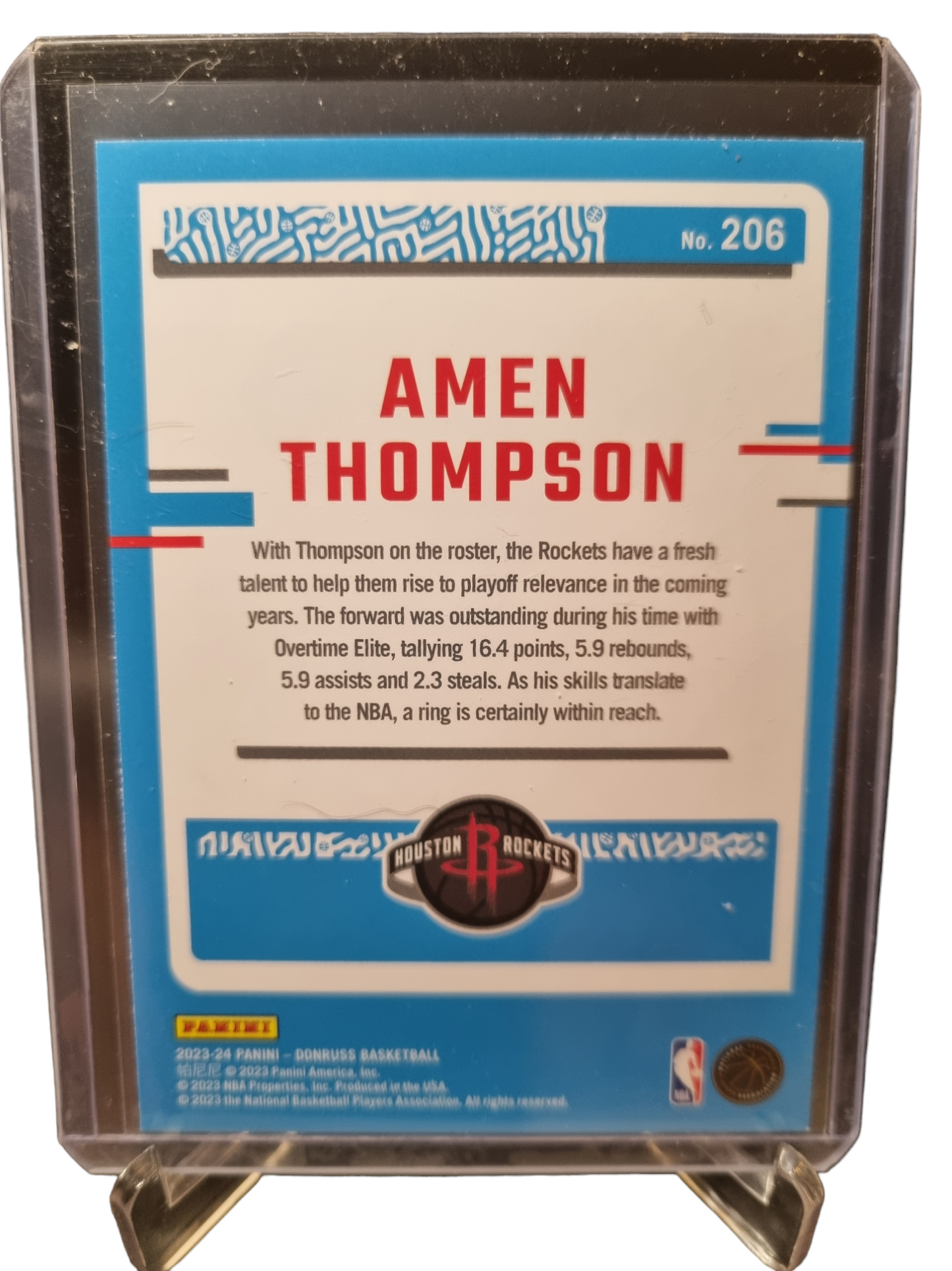 2023-24 Donruss #35 Amen Thompson Rookie Card Rated Rookie