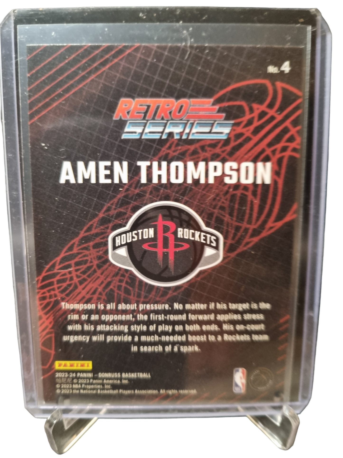 2023-24 Donruss #4 Amen Thompson Rookie Card Retro Series