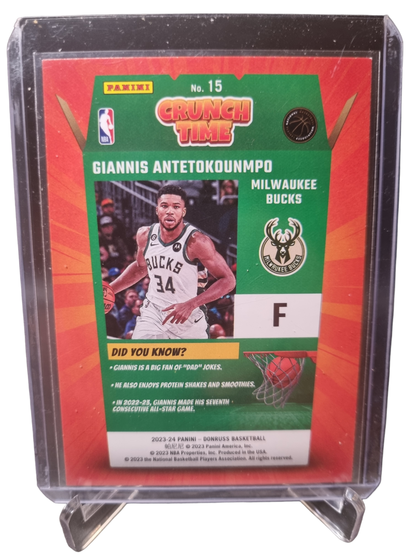 2023-24 Panini Donruss #15 Giannis Antetokounmpo Crunch Time