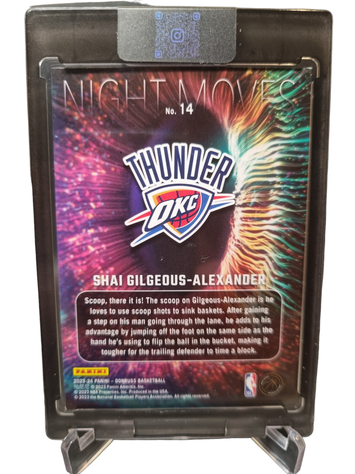 2023-24 Panini Donruss #14 Shai Gilgeous-Alexander Night Moves SSP Case Hit