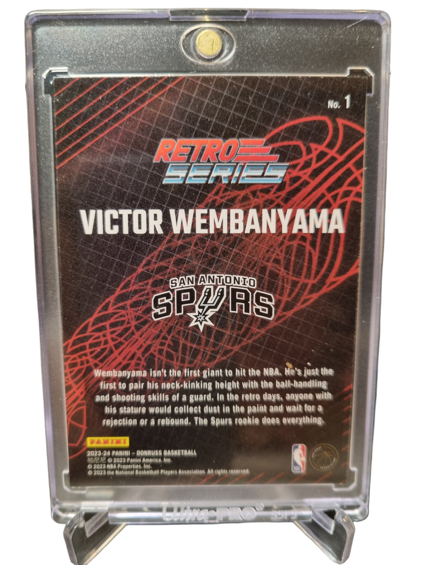 2023-24 Donruss #1 Victor Wembanyama Rookie Card Retro Series Diamond Short Print