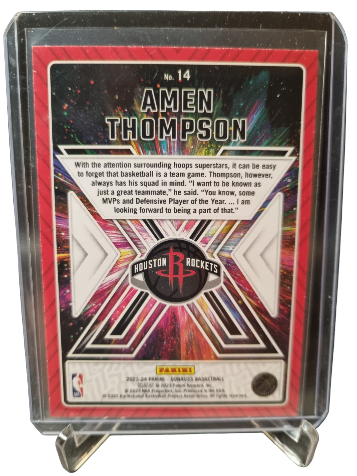 2023-24 Donruss #14 Amen Thompson Rookie Card Great Expectations