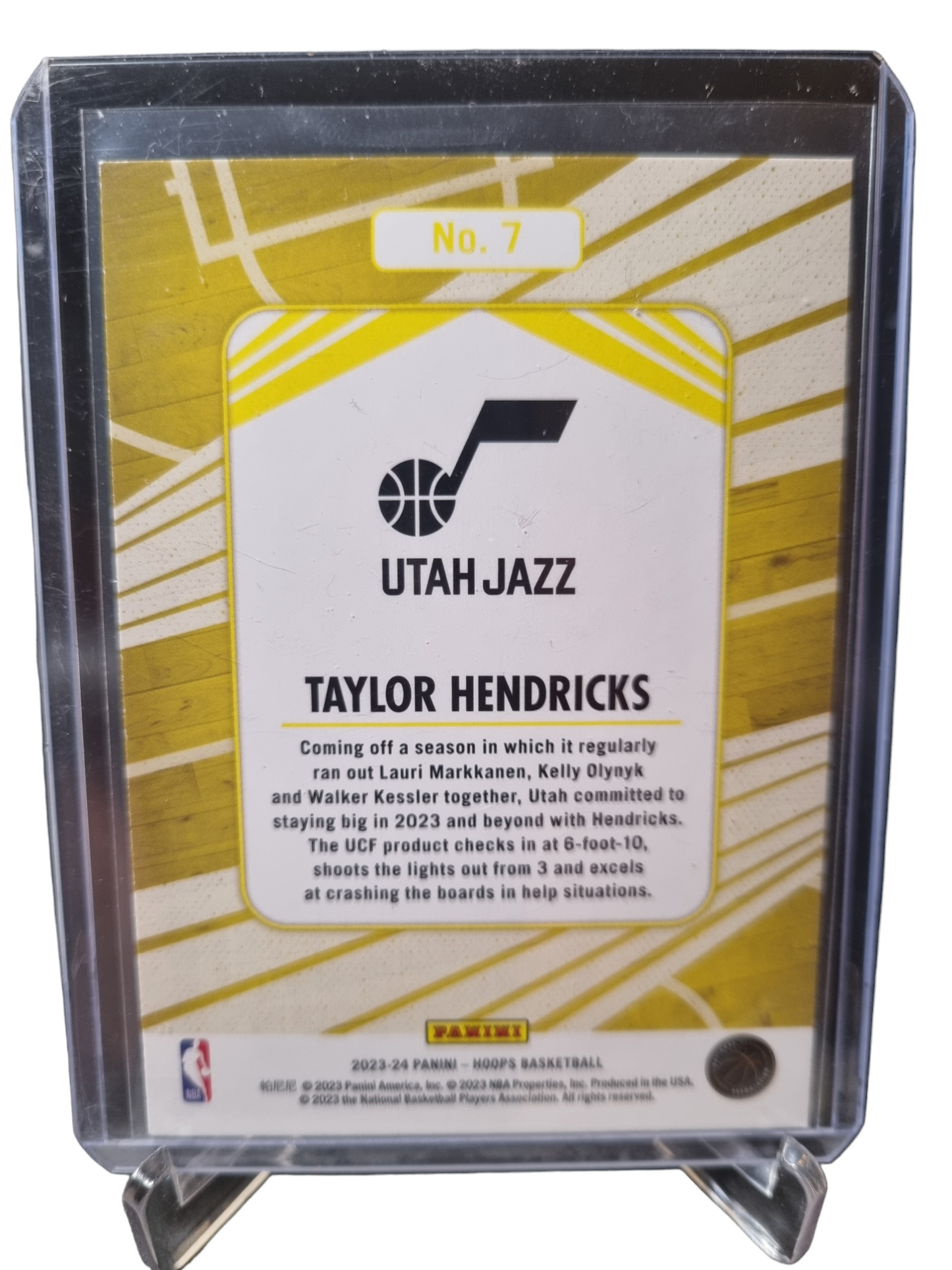 2023-24 Panini Hoops #7 Taylor Hendricks Rookie Card We Got Next Holo