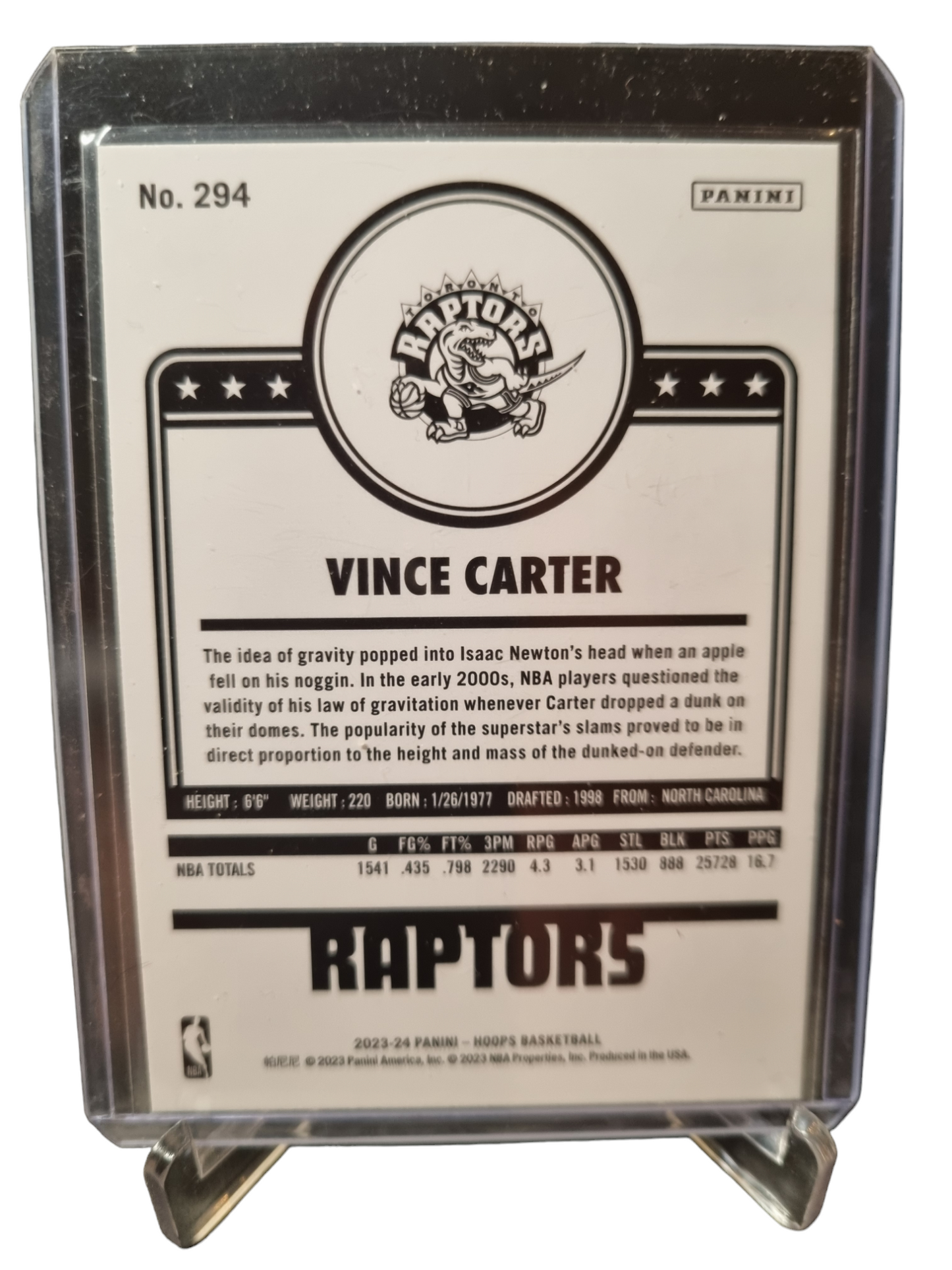 2023-24 Panini Hoops #294 Vince Carter