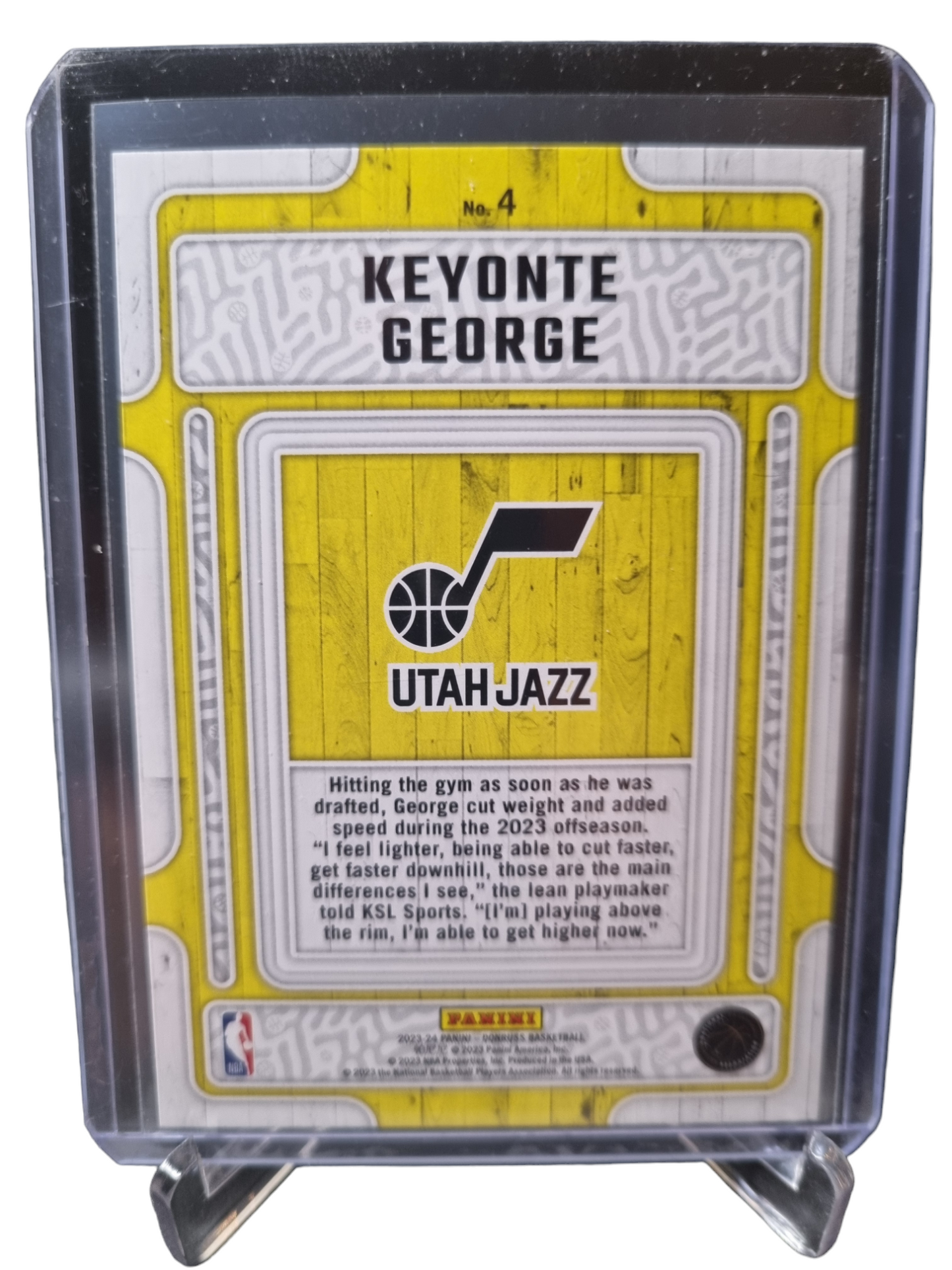 2023-24 Panini Donruss #4 Keyonte George Rookie Card Hardwood Masters