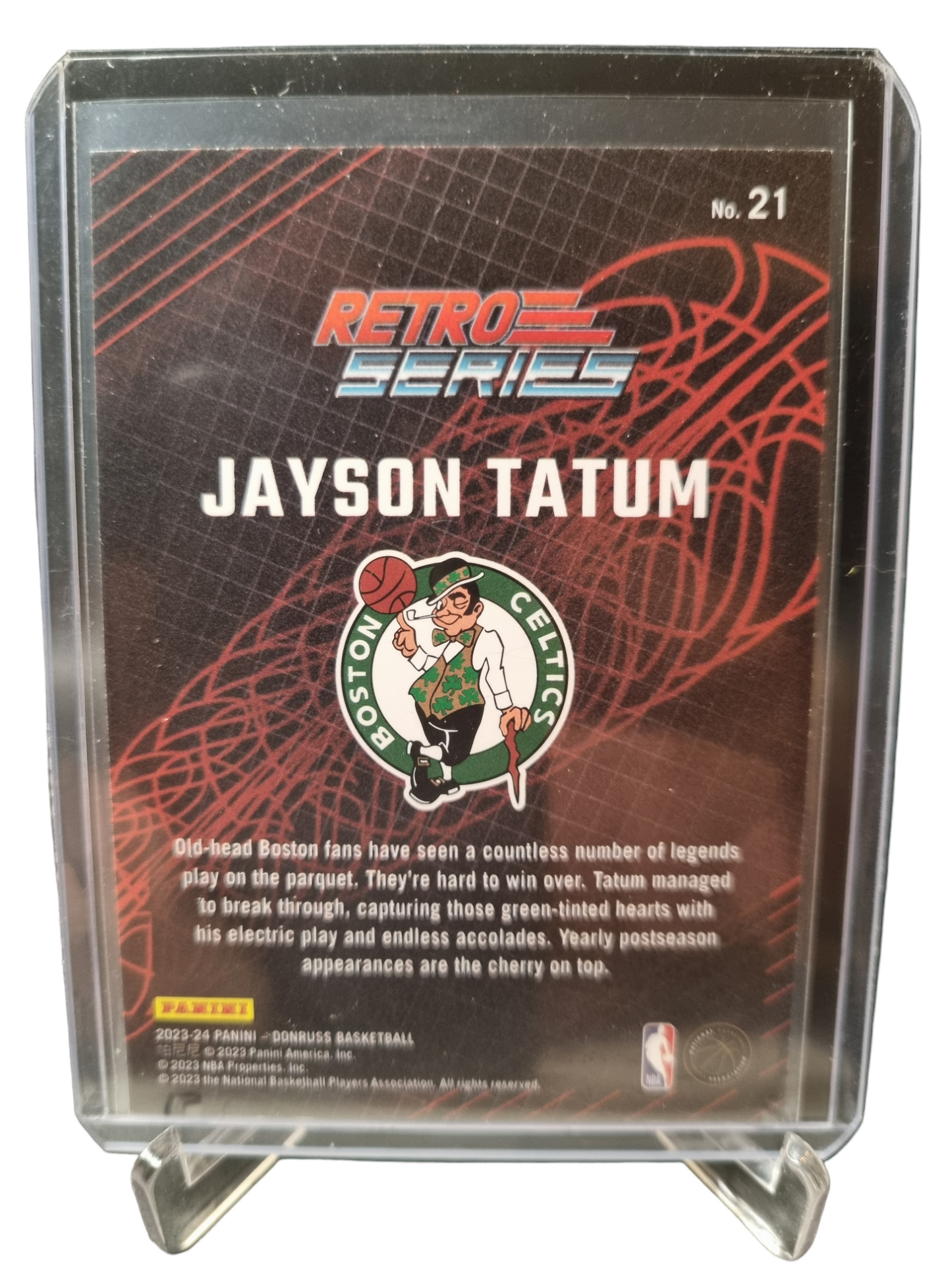 2023-24 Panini Donruss #21 Jayson Tatum Retro Series Gold Press Proof