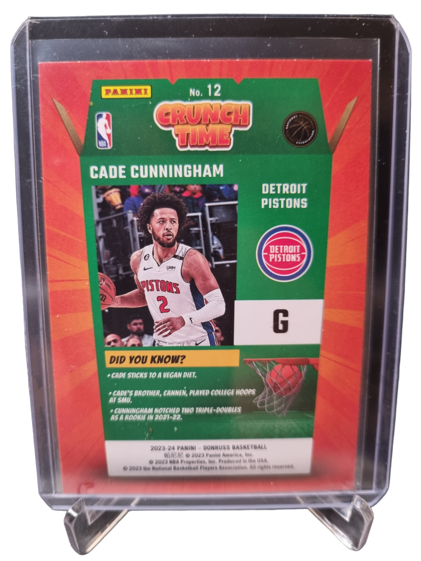 2023-24 Panini Donruss #12 Cade Cunningham Crunch Time