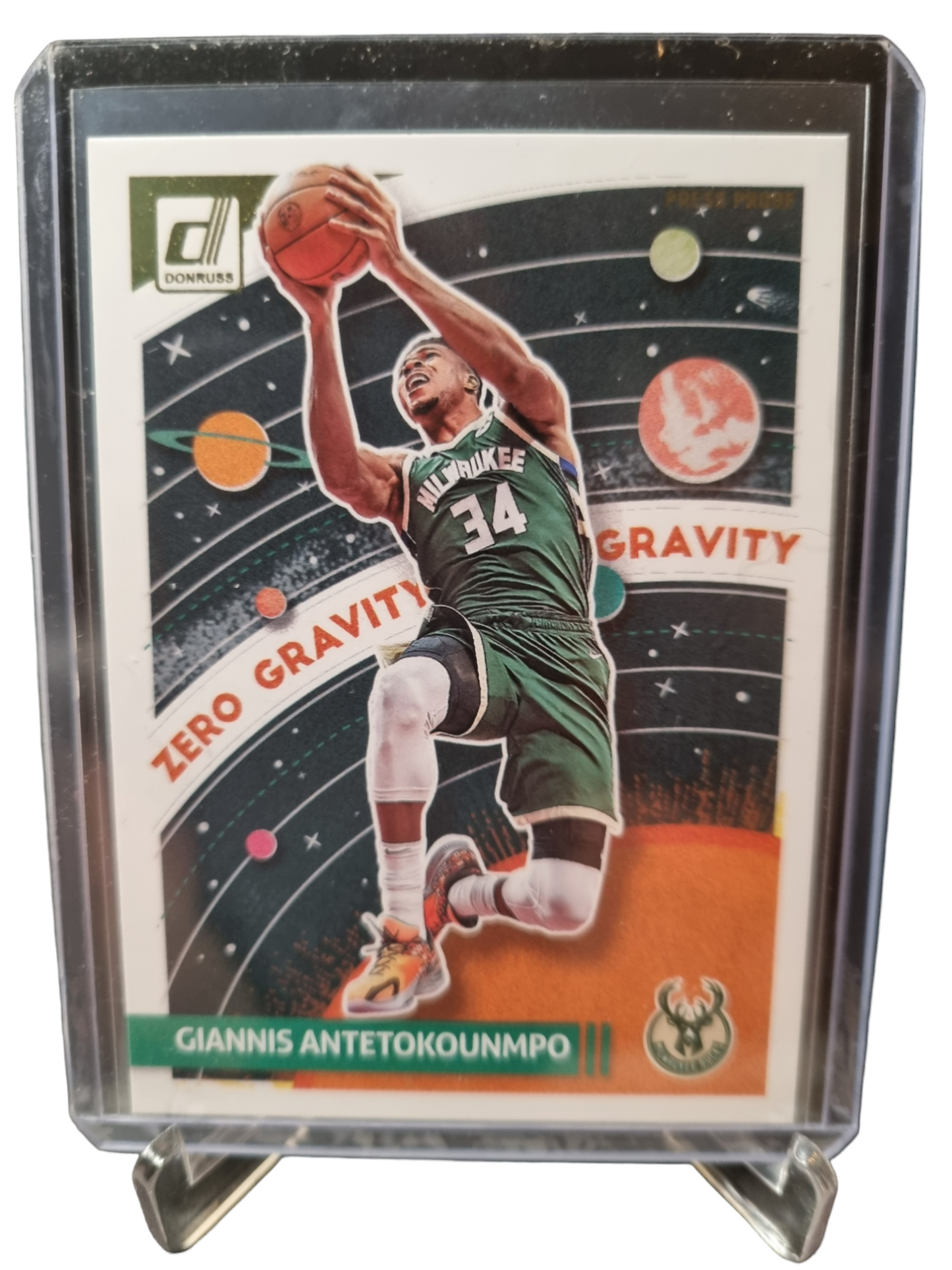 2023-24 Panini Donruss #7 Giannis Antetokounmpo Zero Gravity Gold Press Proof