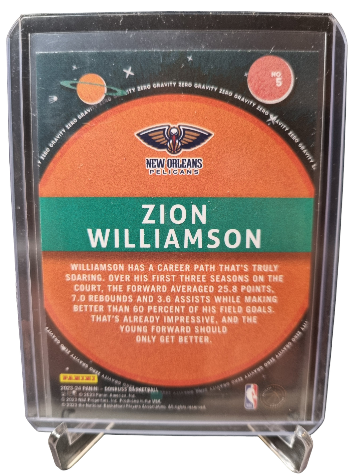 2023-24 Panini Donruss #5 Zion Williamson Zero Gravity