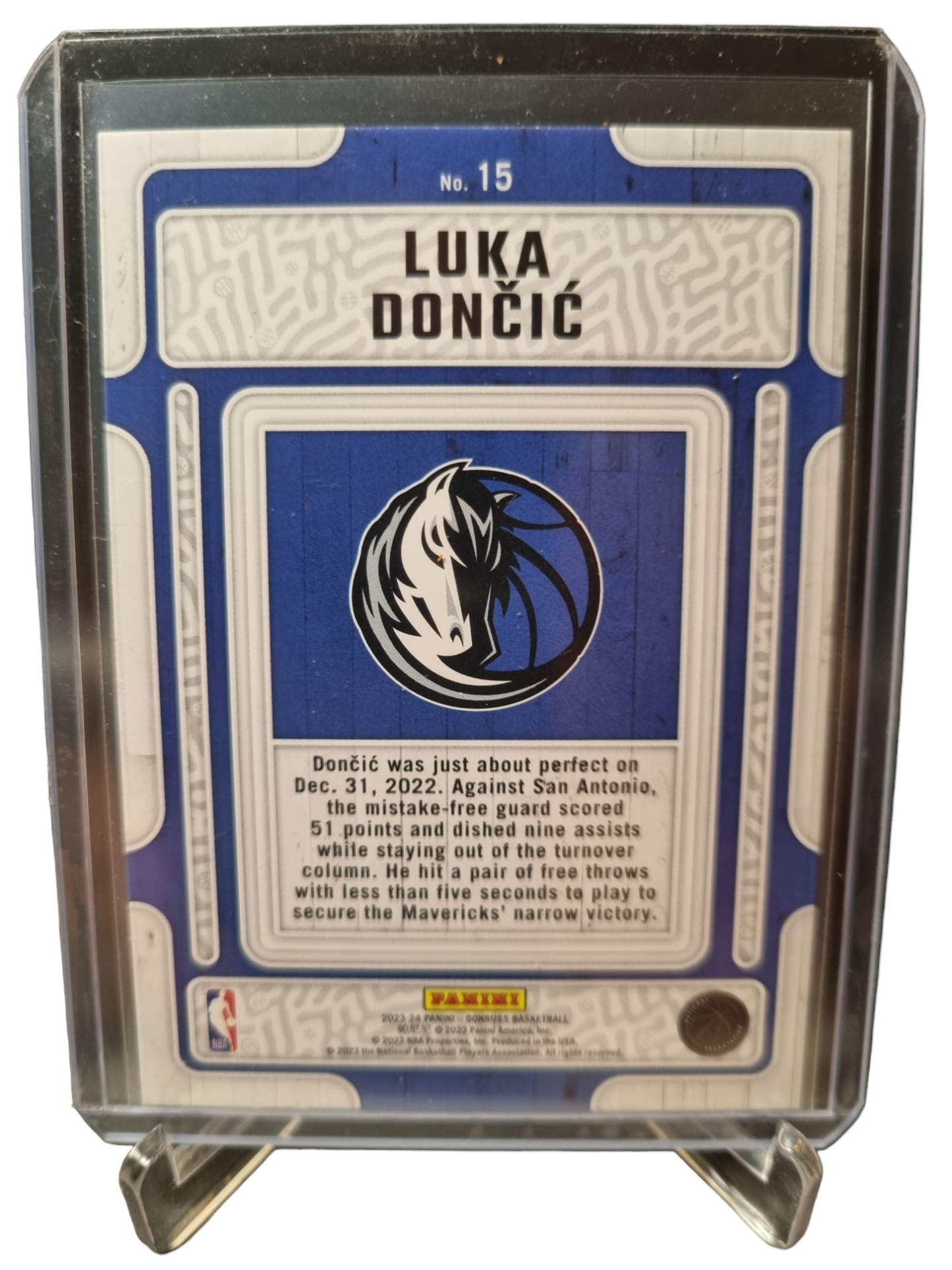 2023-24 Panini Donruss #15 Luka Doncic Hardwood Masters Gold Press Proof