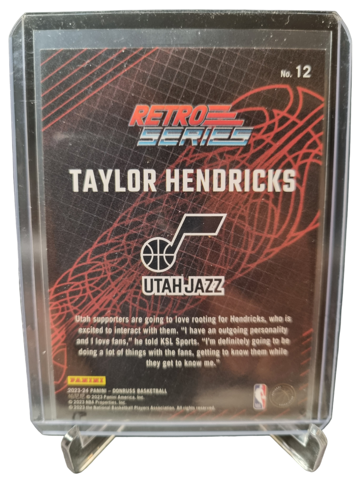 2023-24 Panini Donruss #12 Taylor Hendricks Rookie Card Retro Series