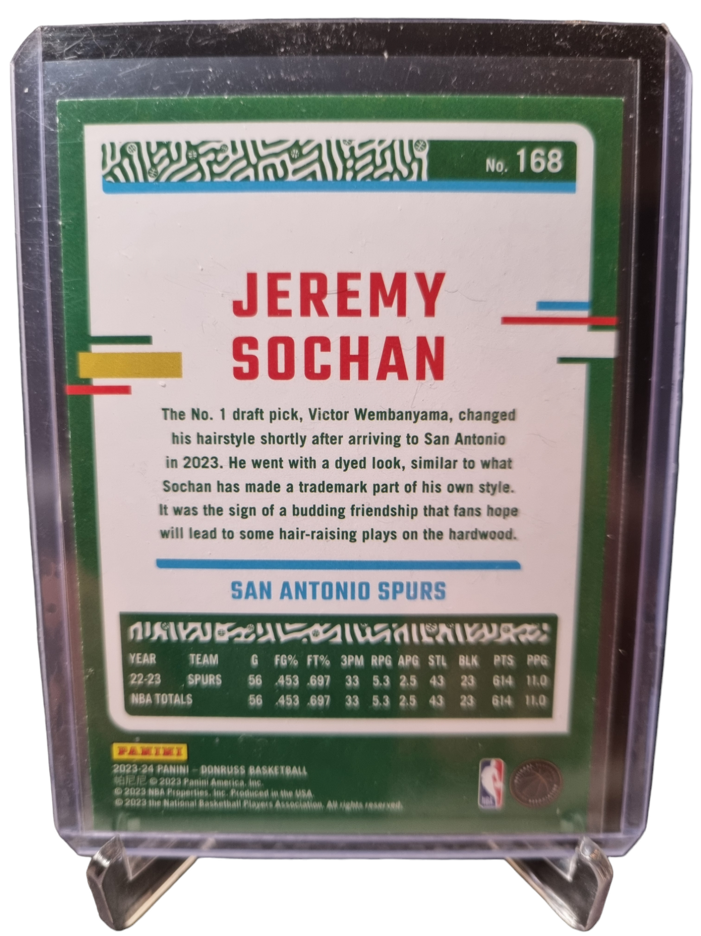 2023-24 Panini Donruss #168 Jeremy Sochan Press Proof 143/199