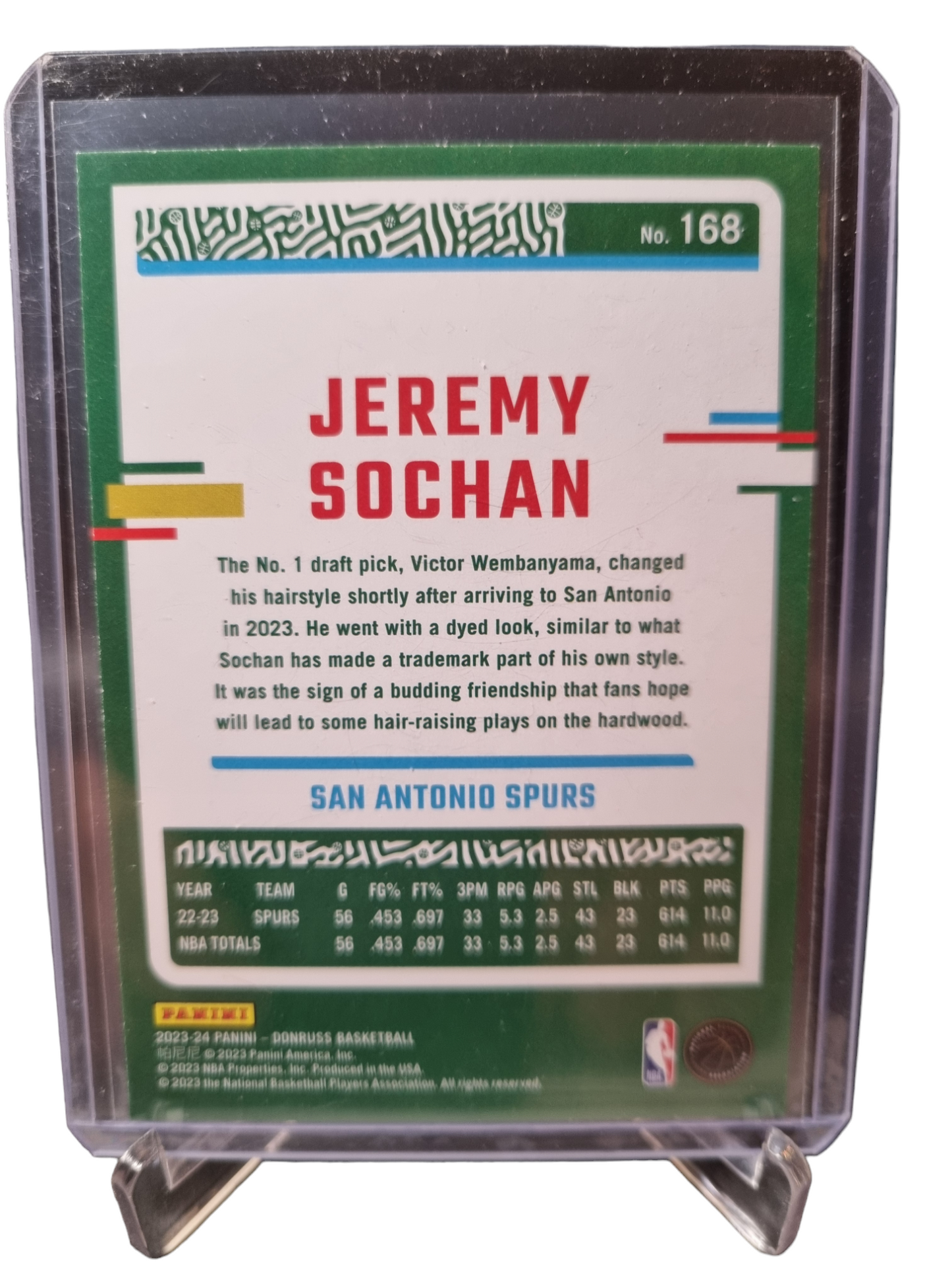 2023-24 Panini Donruss #168 Jeremy Sochan Press Proof 089/199