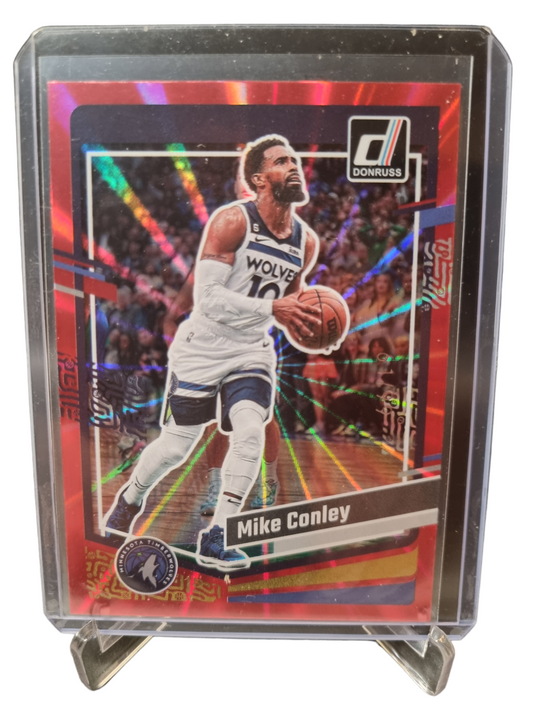 2023-24 Panini Donruss #13 Mike Conley Red Laser 61/99