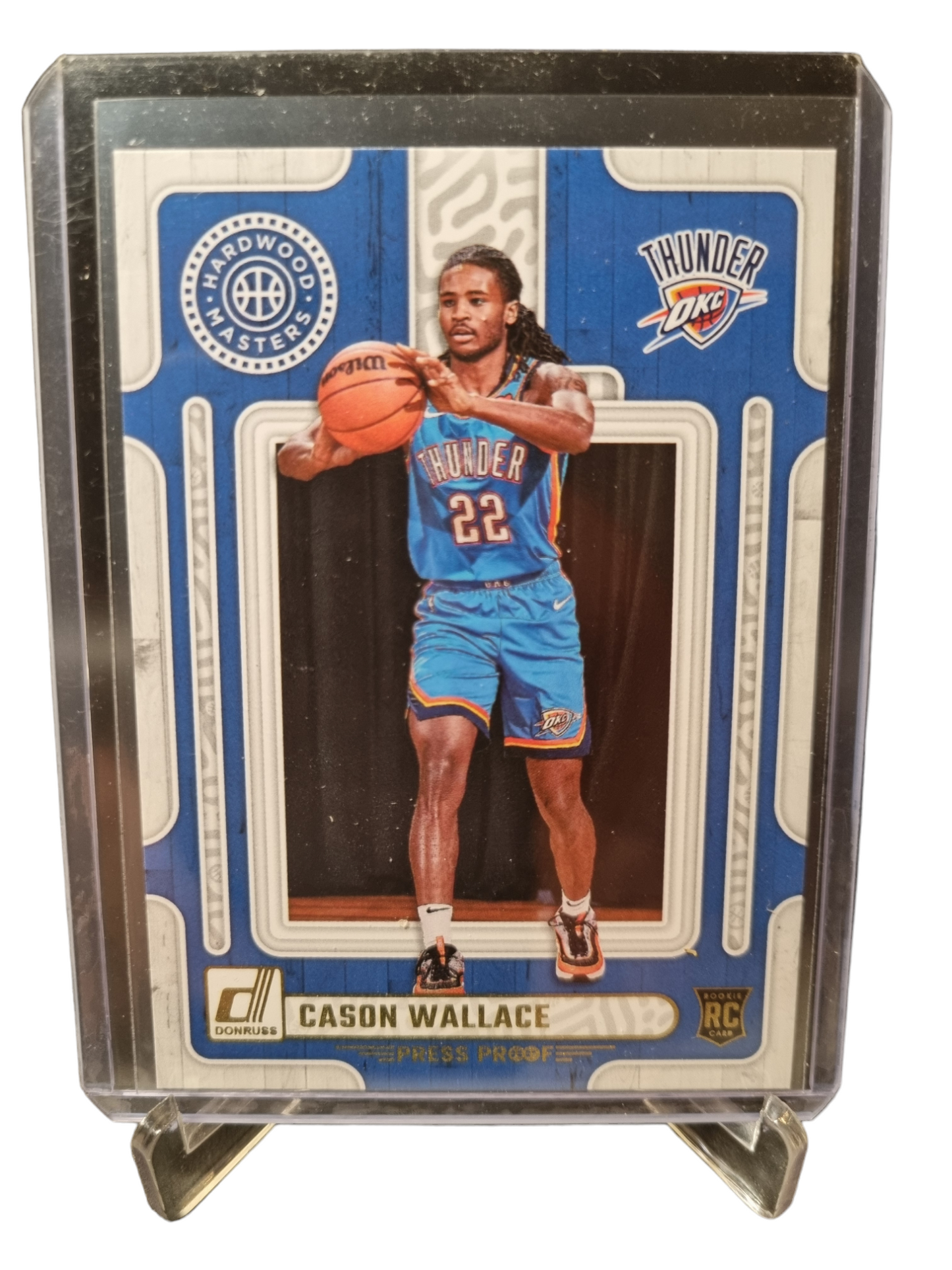 2023-24 Panini Donruss #6 Cason Wallace Rookie Card Hardwood Masters Gold Press Proof