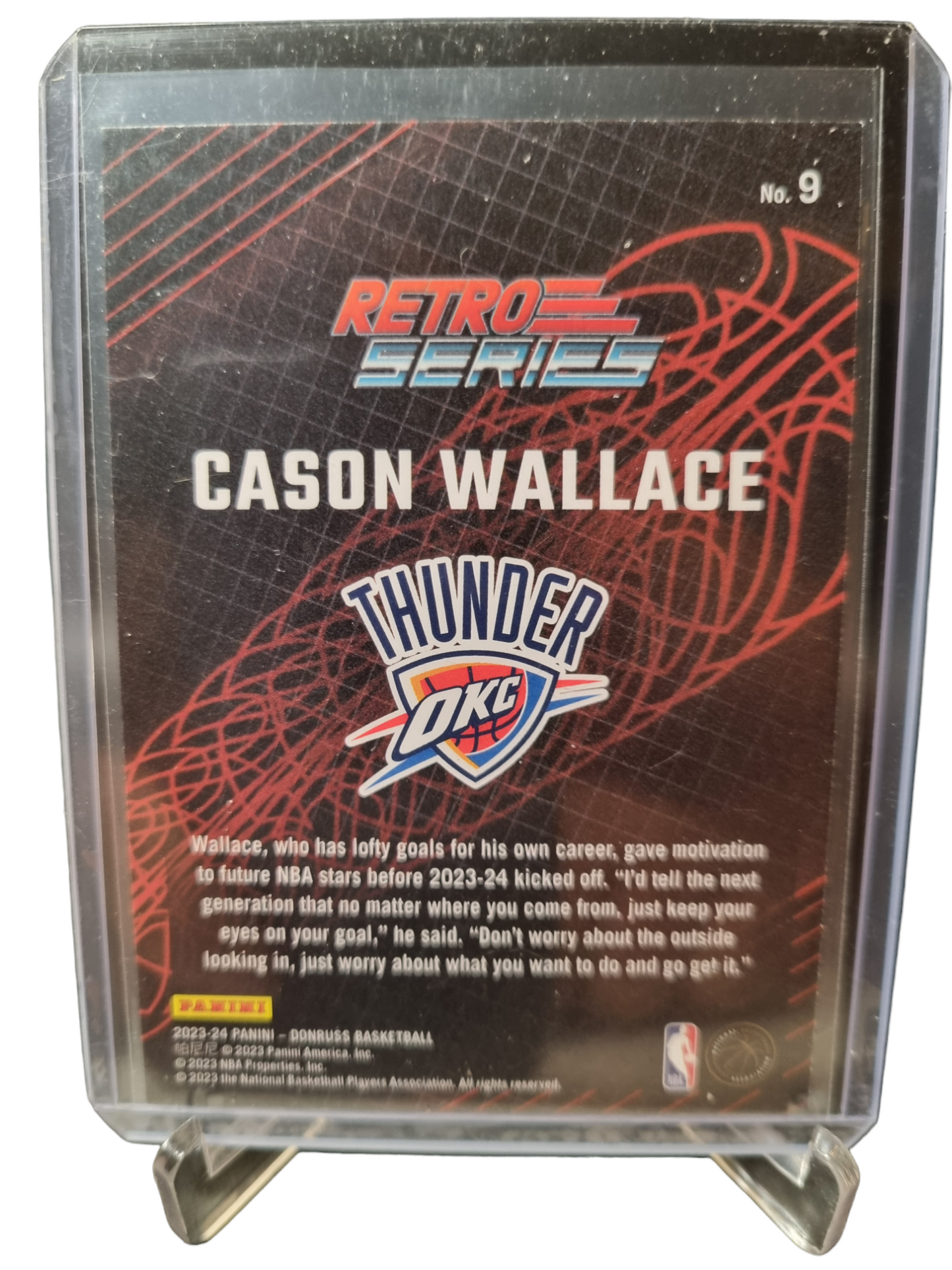 2023-24 Panini Donruss #9 Cason Wallace Rookie Card Retro Series