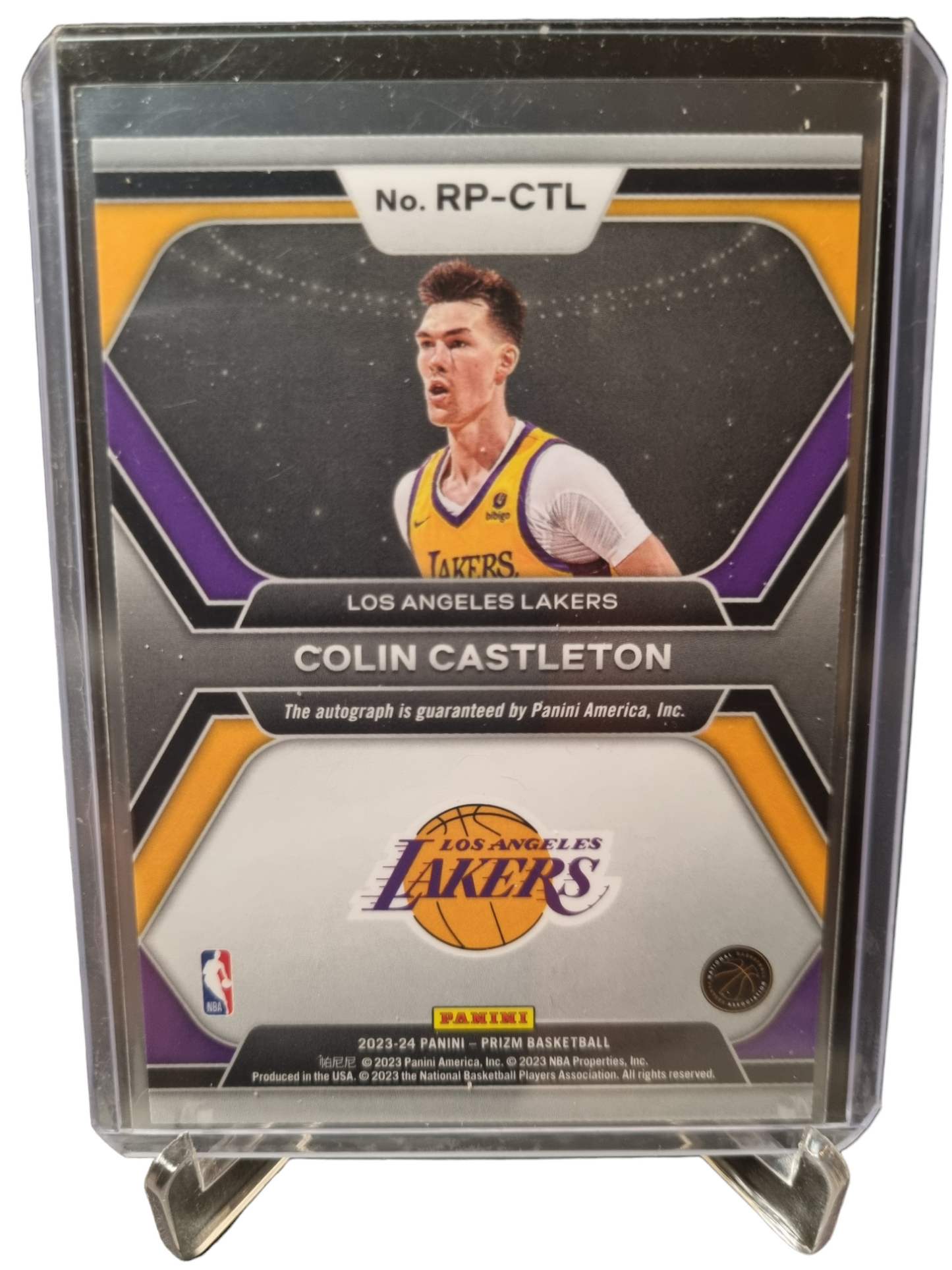 2023-24 Prizm #RP-CTL Colin Castleton Rookie Card Rookie Penmanship Autograph