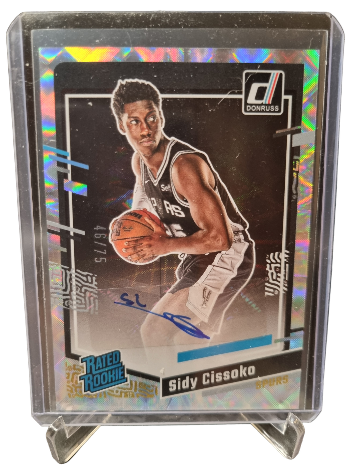 2023-24 Panini Donruss #276 Sidy Cissoko Rated Rookie Frame Holo Autograph 46/75