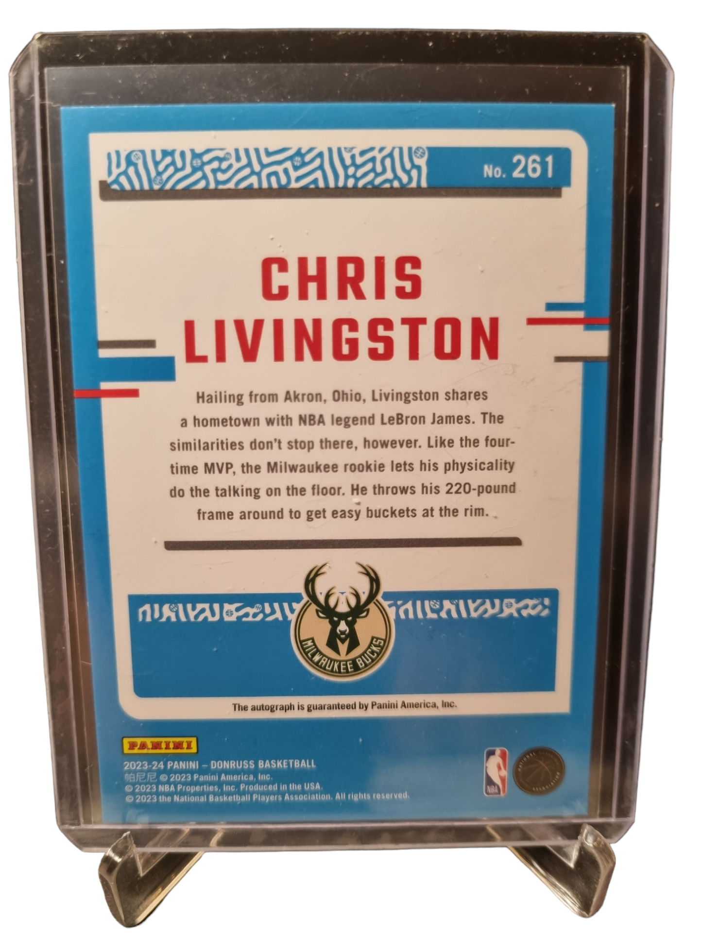 2023-24 Panini Donruss #261 Chris Livingston Rated Rookie Silver Laser Holo Autograph 88/99