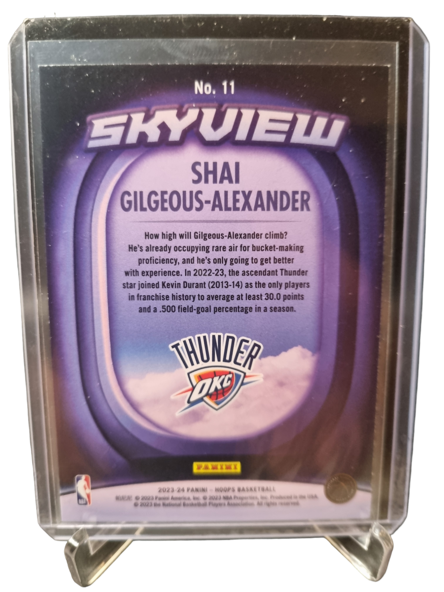 2023-24 Panini Hoops Winter #11 Shai Gilgeous-Alexander Skyview